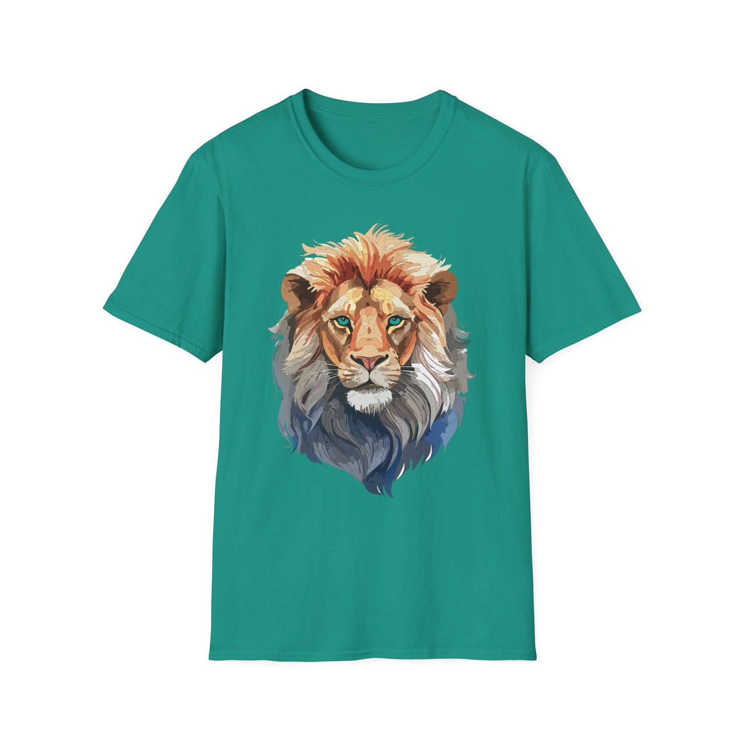 Floral Lion Shirt Unisex Tee Softstyle Gildan 64000 Comfort Fit