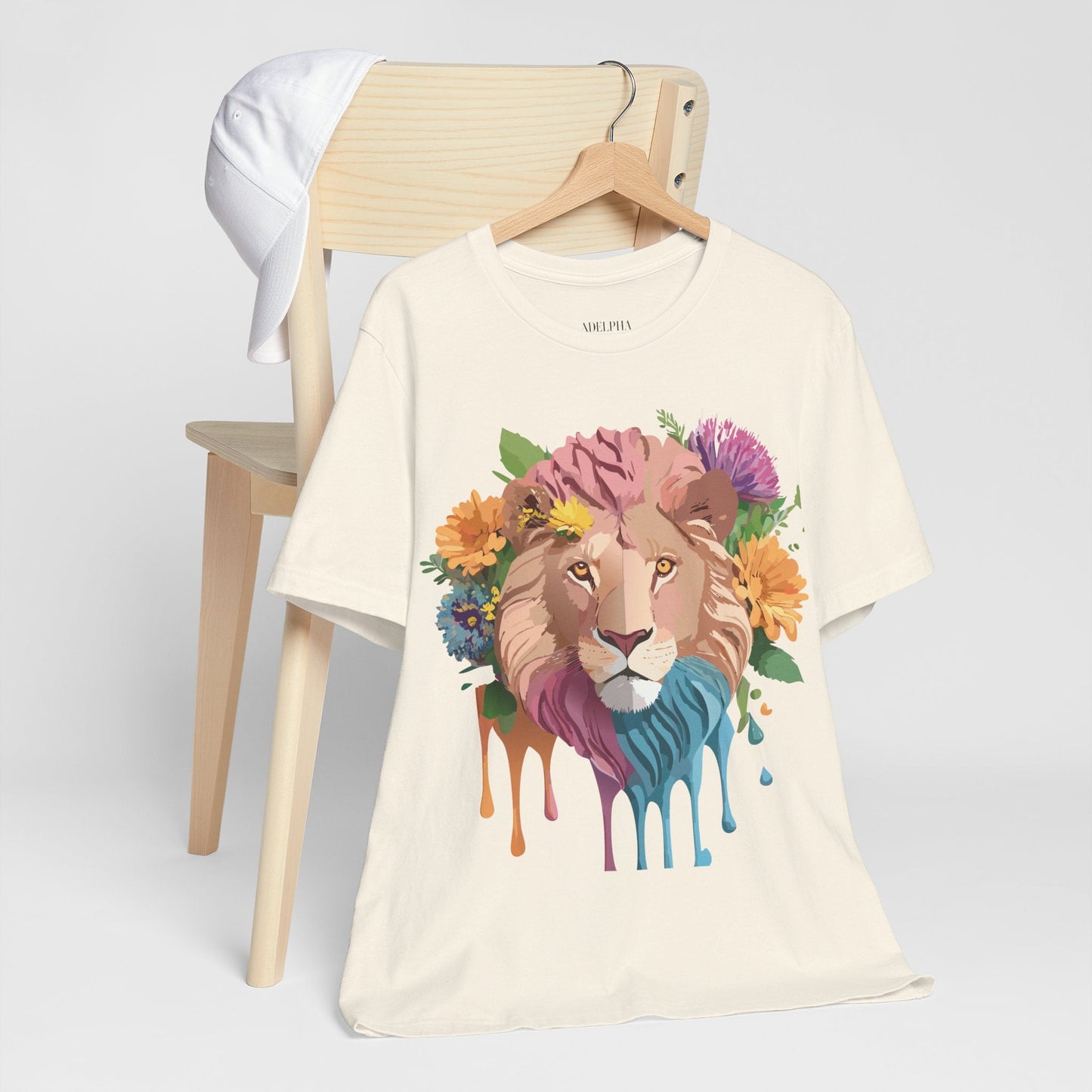 Lion Graphic Tee Unisex Jersey Short Sleeve Art Design Premium Vintage Inspired By Adelpha