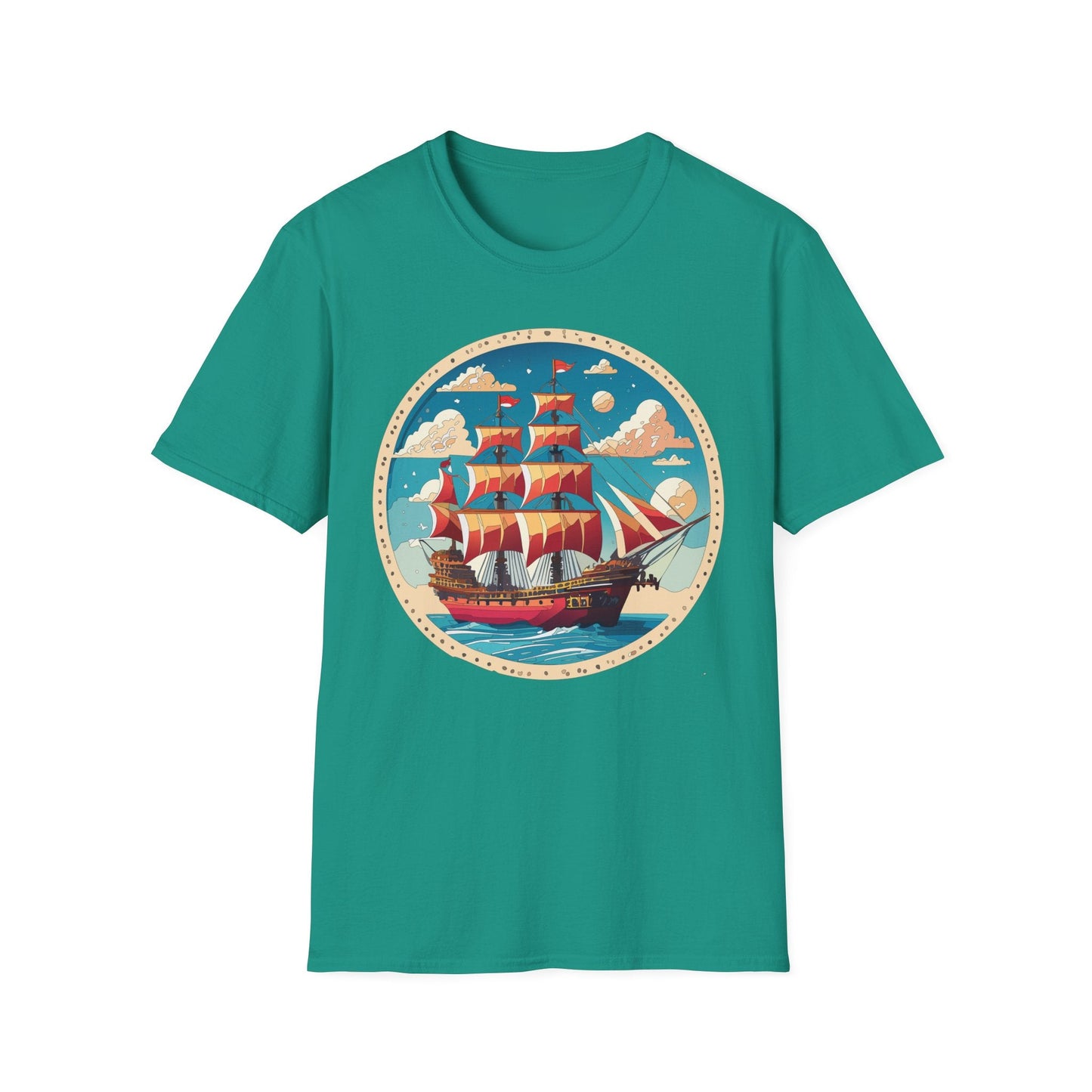 Unisex Ship T Shirts Frigate T Shirts Vessel Tee Shirt Gildan Softstyle 64000 Premium Cotton