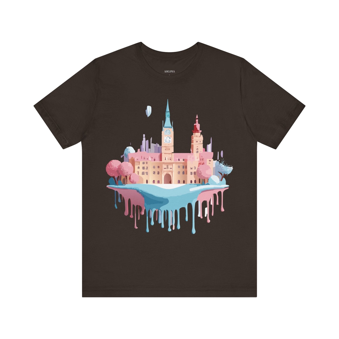 Prague Tourist Shirt Unisex Short Sleeve Graphic Tee Featuring Adelpha Vintage Artwork
