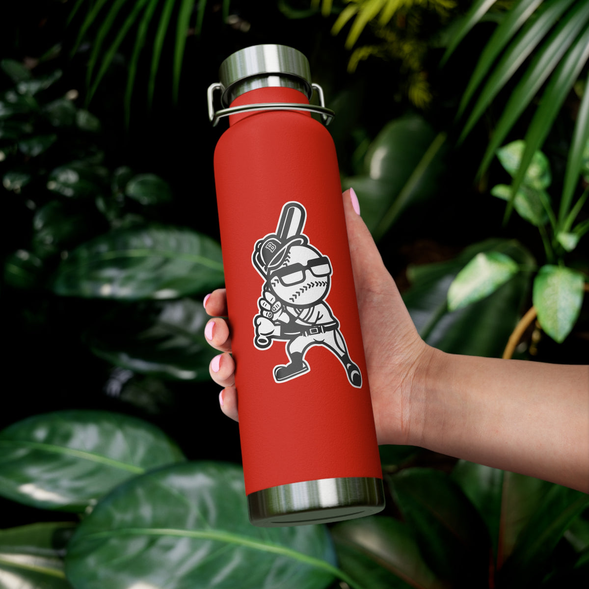 22oz Copper Insulated Water Bottle with Cartoon Design - CV9