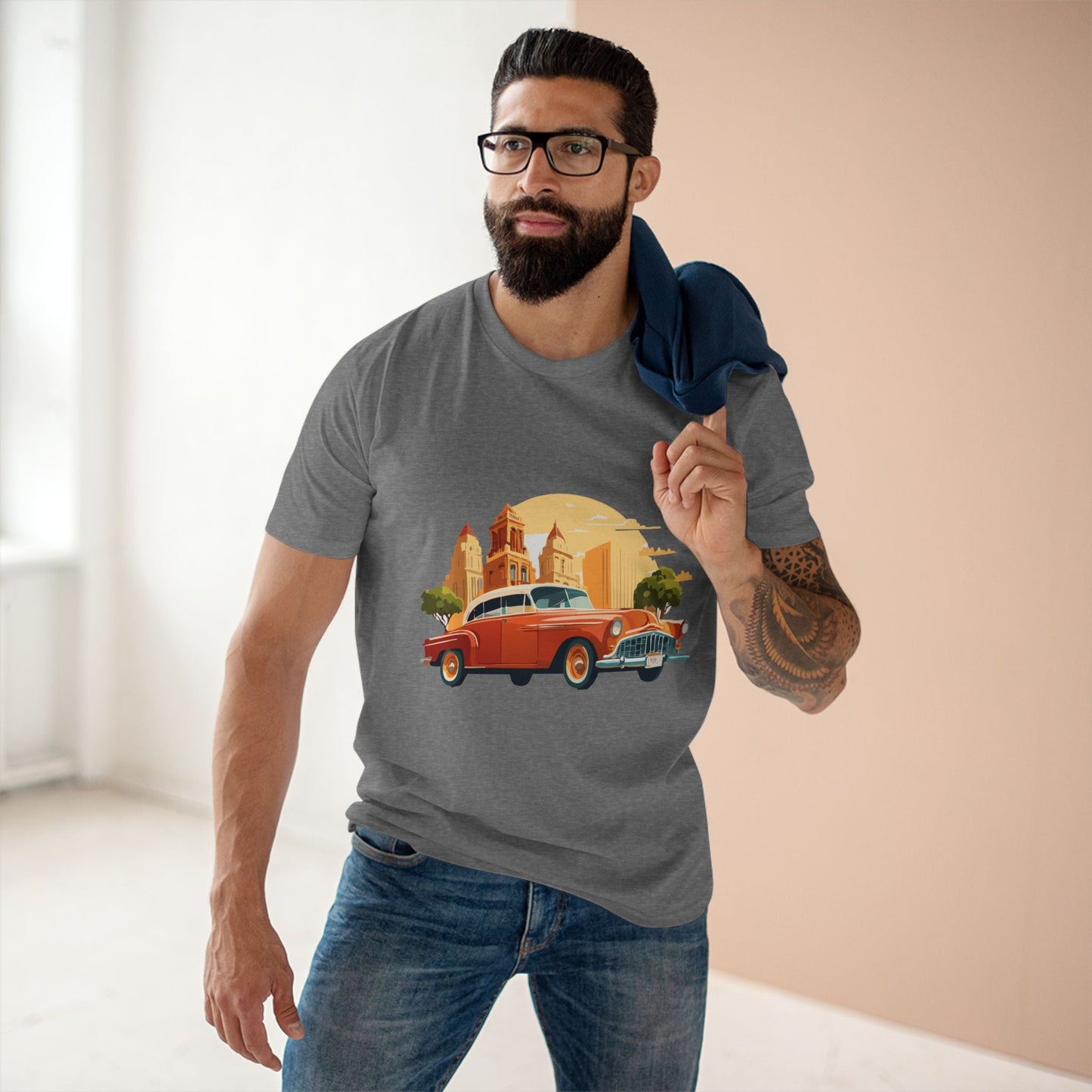 Retro Car Shirts Vintage Car Shirts RC21 Unisex Premium Cotton Tee With Original Art