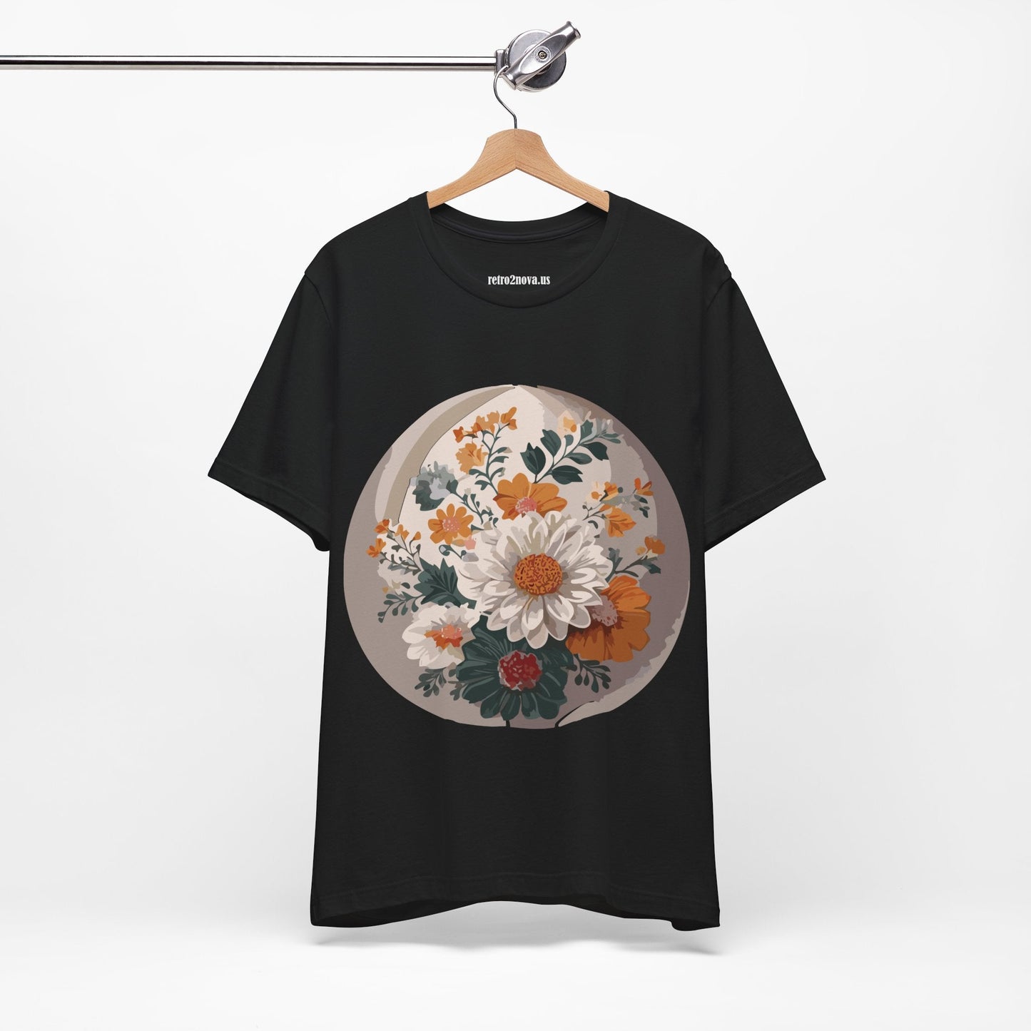 Retro2Nova Floral Shirt Unisex Jersey Short Sleeve Tee From Flowers Collection Free Shipping
