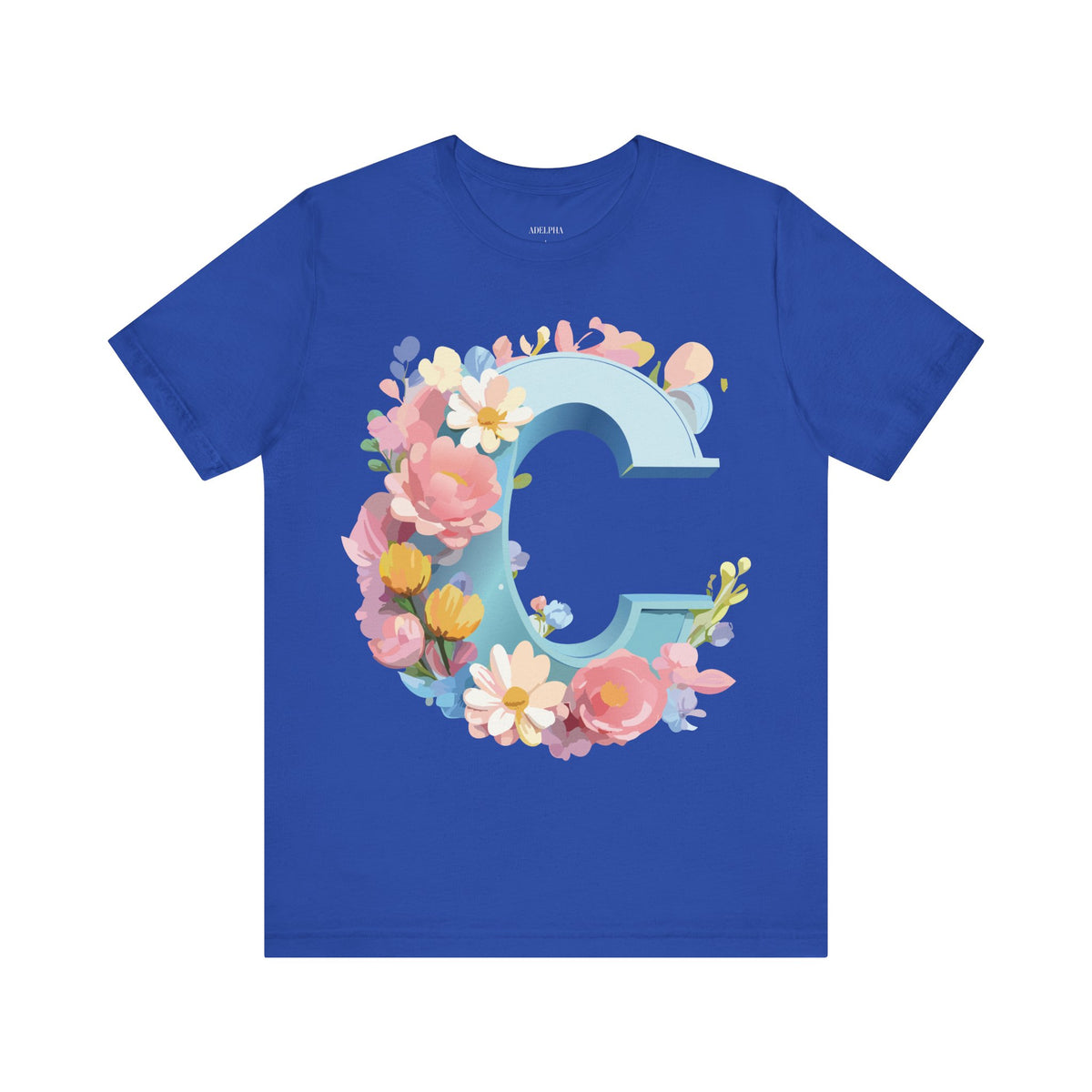 Letter C Graphic Unisex Cotton Bella+Canvas Tee with Art Letter Design