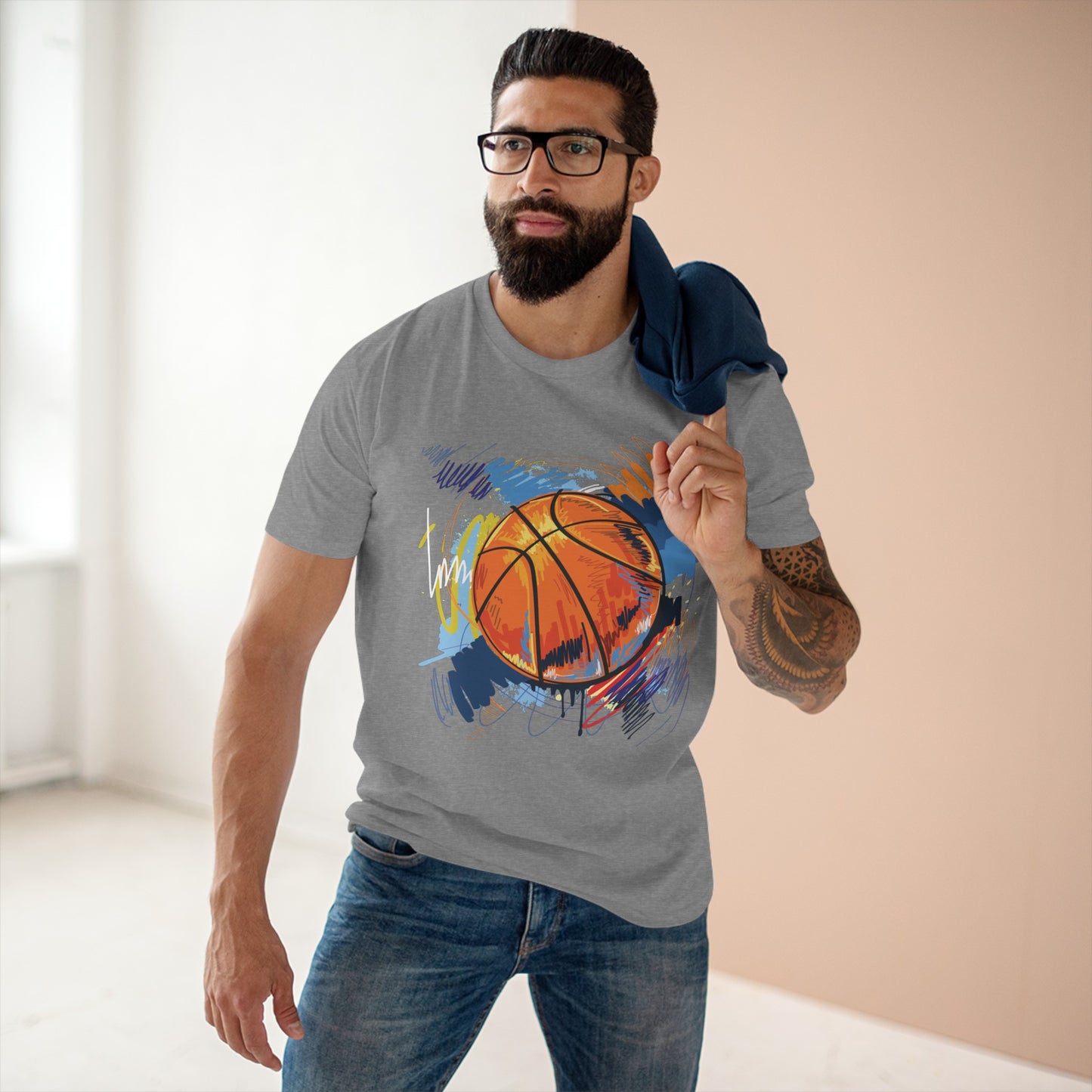 Staple Tee für Herren mit Sport-Print