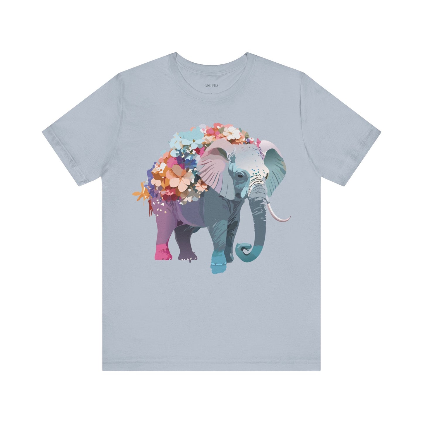 Adelpha Elephant Graphic Tee Unisex Short Sleeve Vintage Inspired Art Design Collection