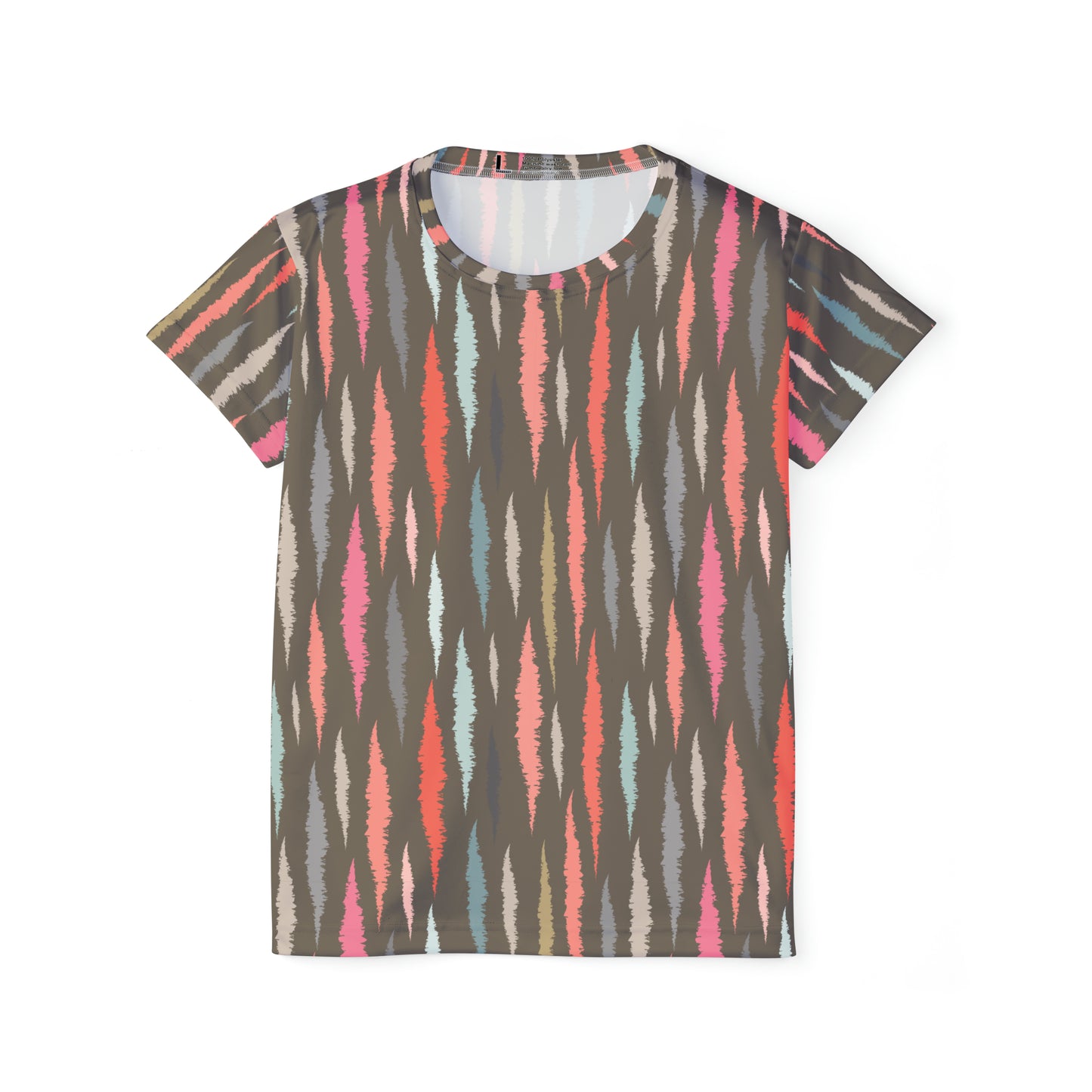 Poly Jersey Tee Shirt with abstract prints