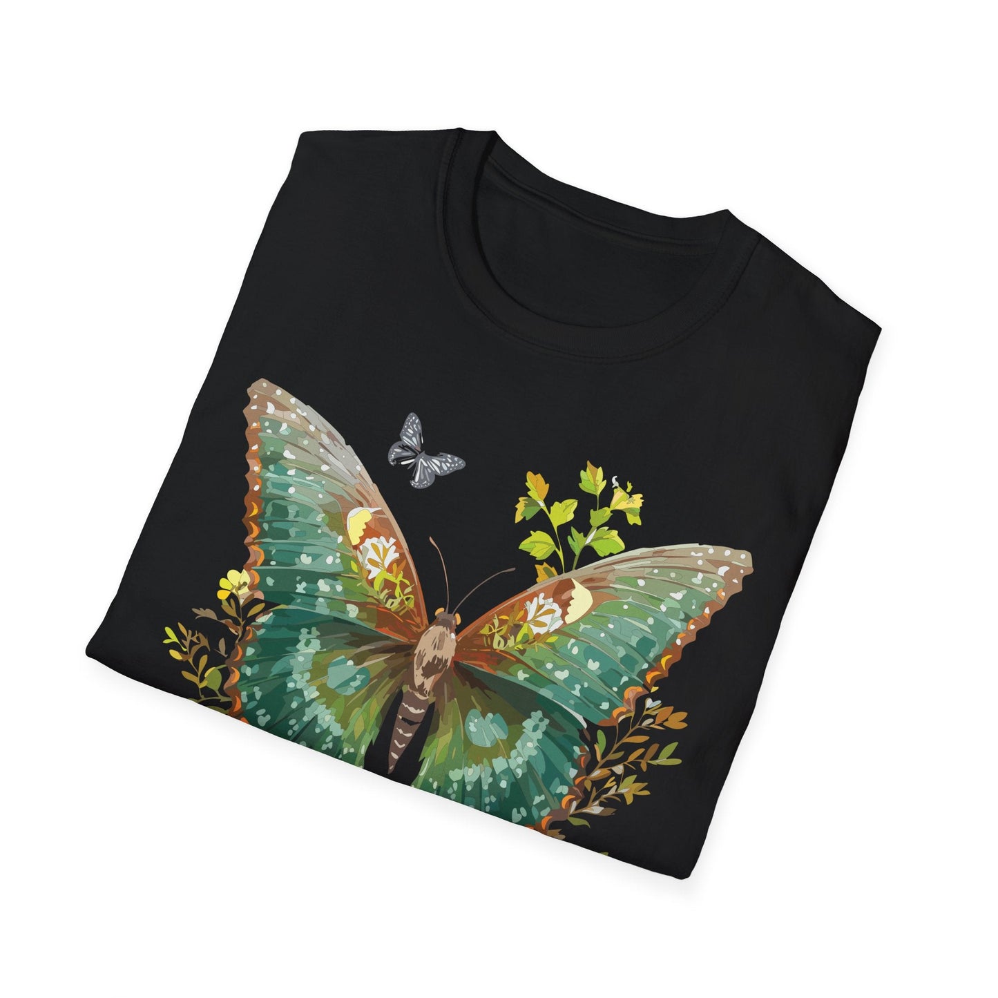 Butterfly Shirt Unisex T Shirt Monarch Print Gildan Softstyle 64000 Comfortable Everyday Wear