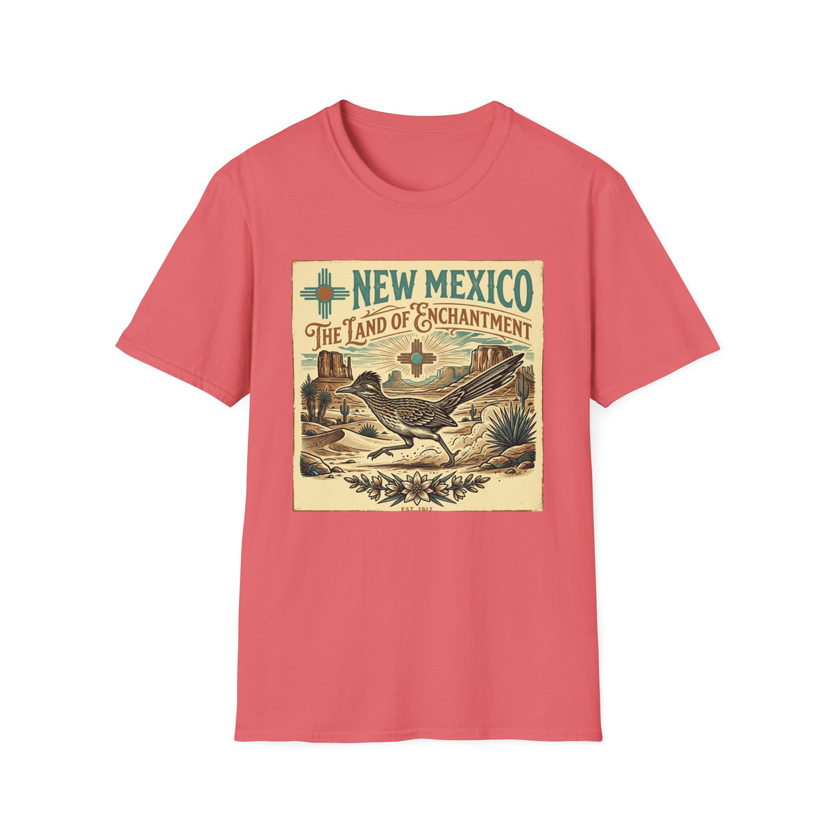 New Mexico Vintage Travel T-Shirt — New Mexico The Land of Enchantment Travel Tourist Graphic Design Unisex 100 Cotton Gildan T-Shirt