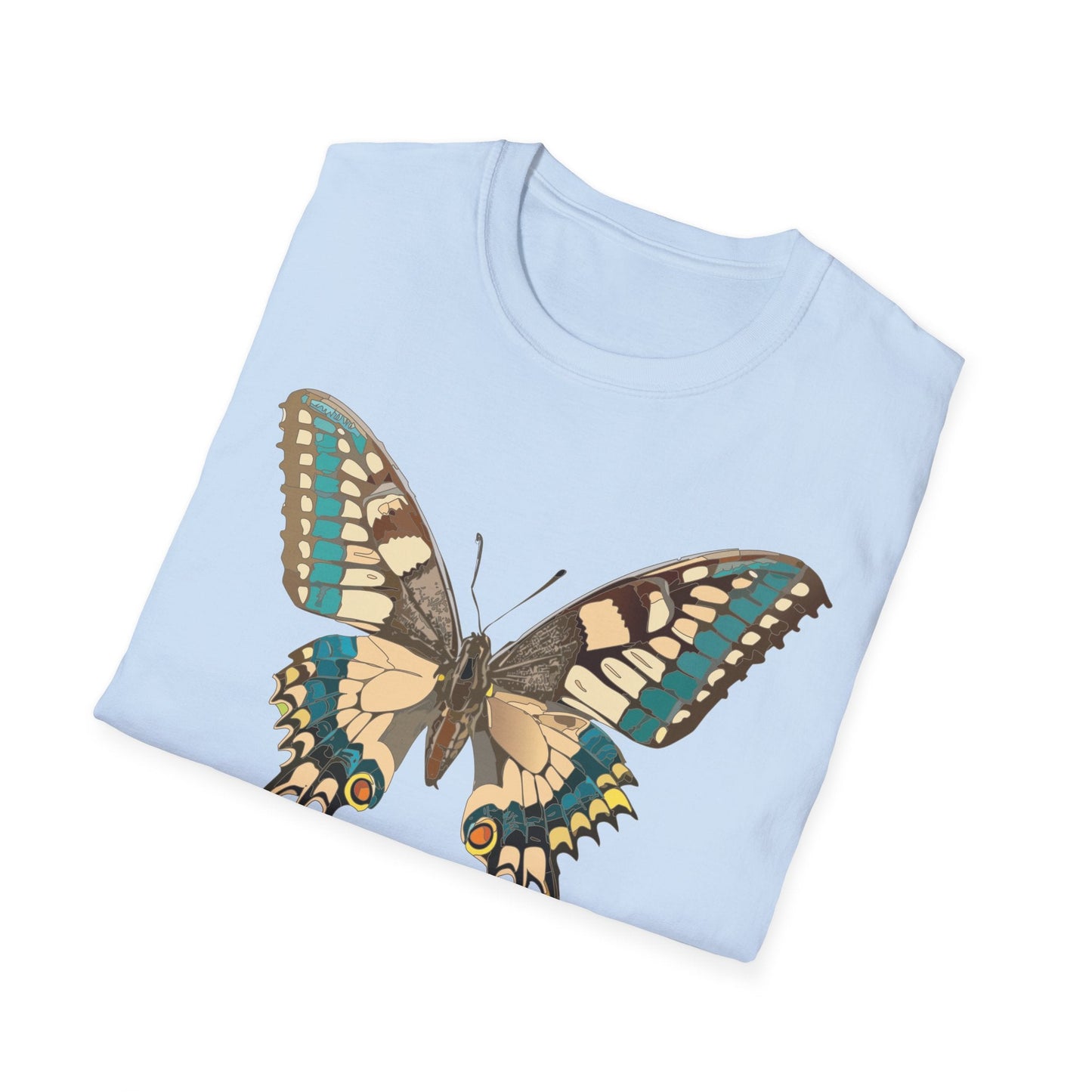 Unisex Butterfly T Shirt Softstyle 64000 Ring Spun Cotton Lightweight Tee Breathable Everyday Comfort