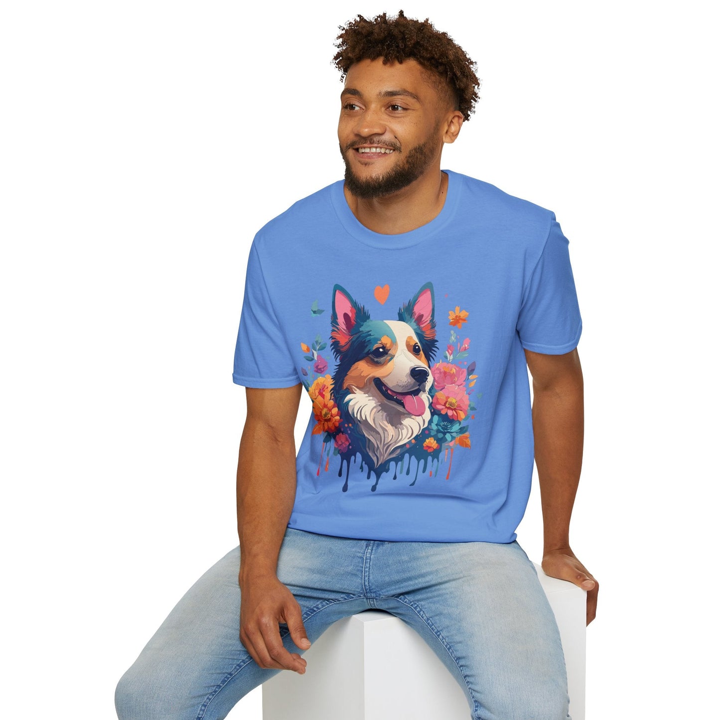 Animal Print Dog Shirt Unisex Softstyle Cotton Tee For Pet Lovers