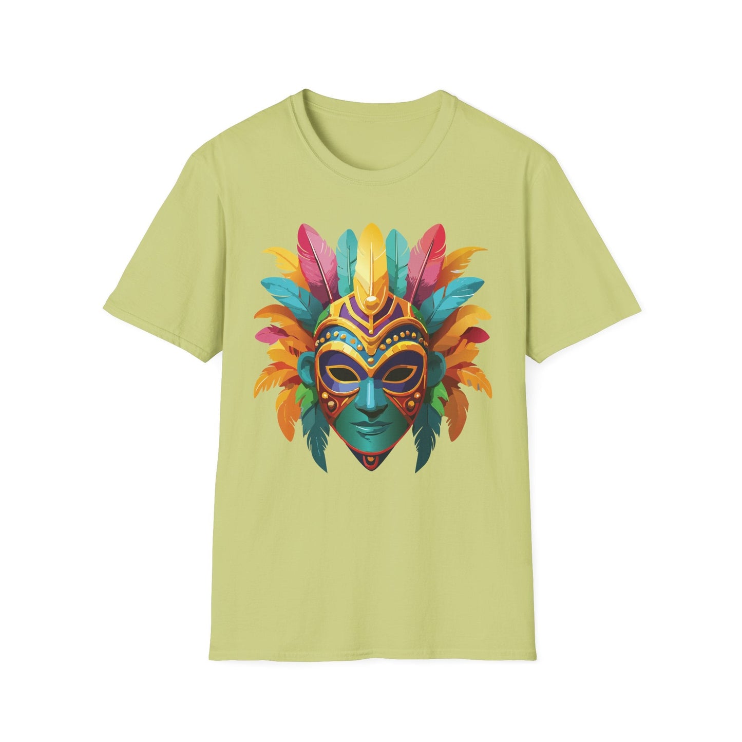 Mask Tee Shirt Unisex Masquerade Design Gildan Softstyle 64000 100 Percent Ring Spun Cotton Tee