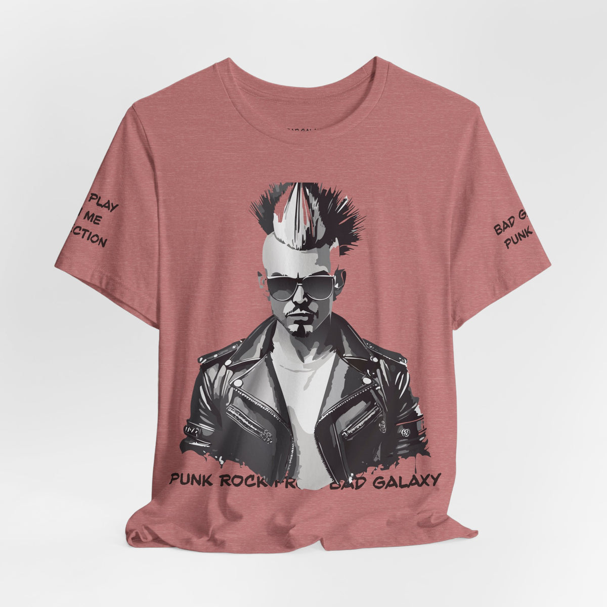 Punk Rock Graphic Unisex Cotton Bella+Canvas Tee with Art Design b34