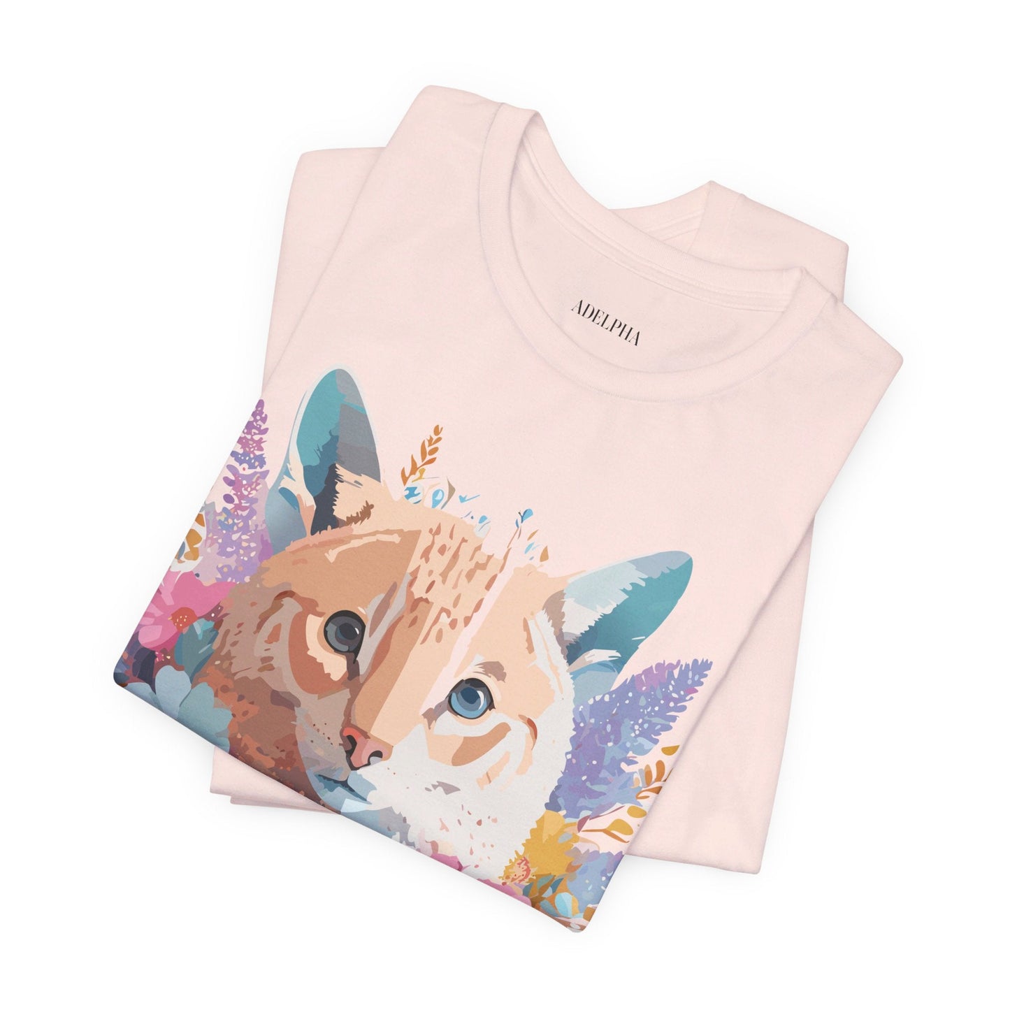 Cat Graphic Tee Unisex Short Sleeve With Adelpha Artwork Vintage Inspired