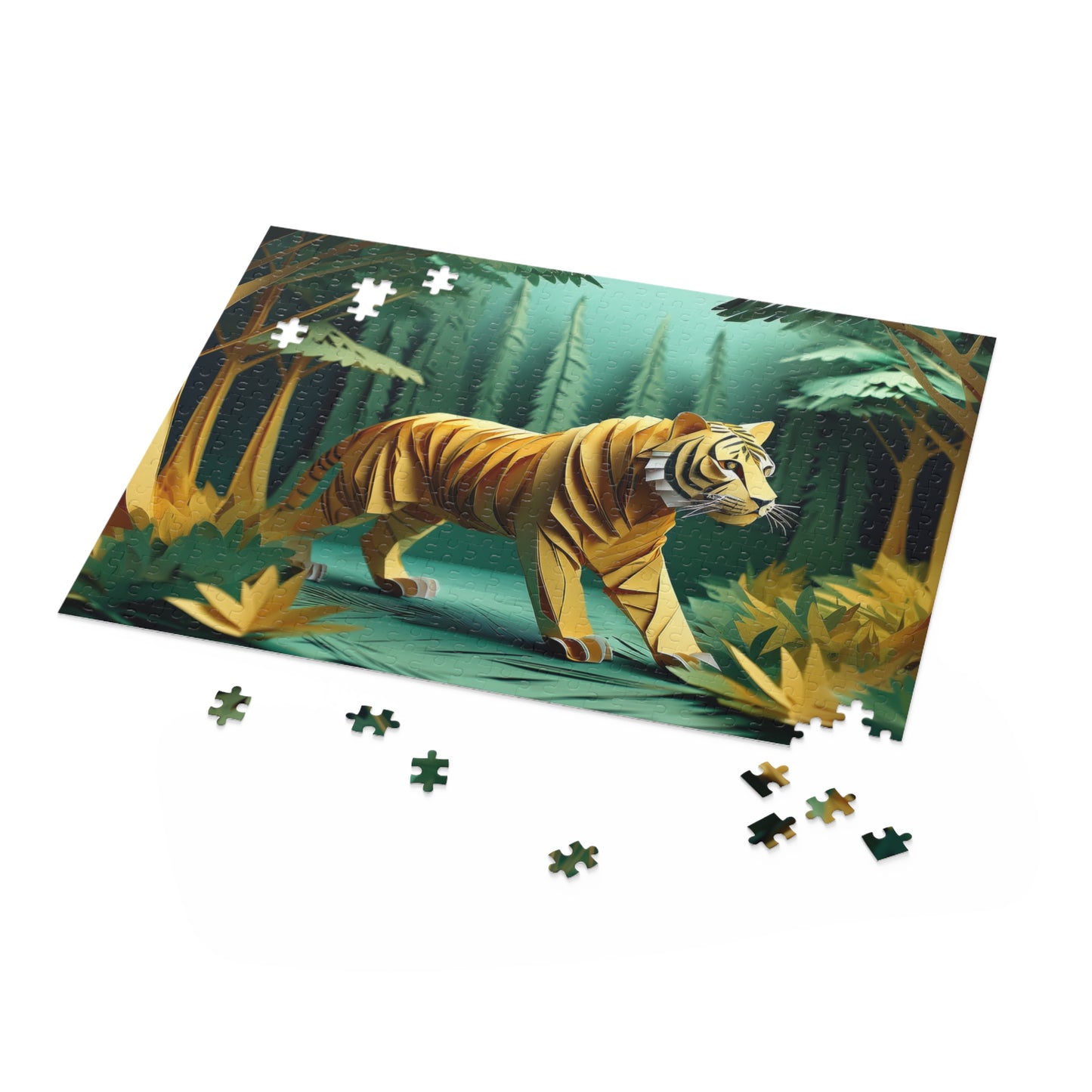 Tiger Puzzle 500-Chipboard Pieces in Box | Kids Puzzles Size: 16" x 20",  Ages 9+ and Family pn60