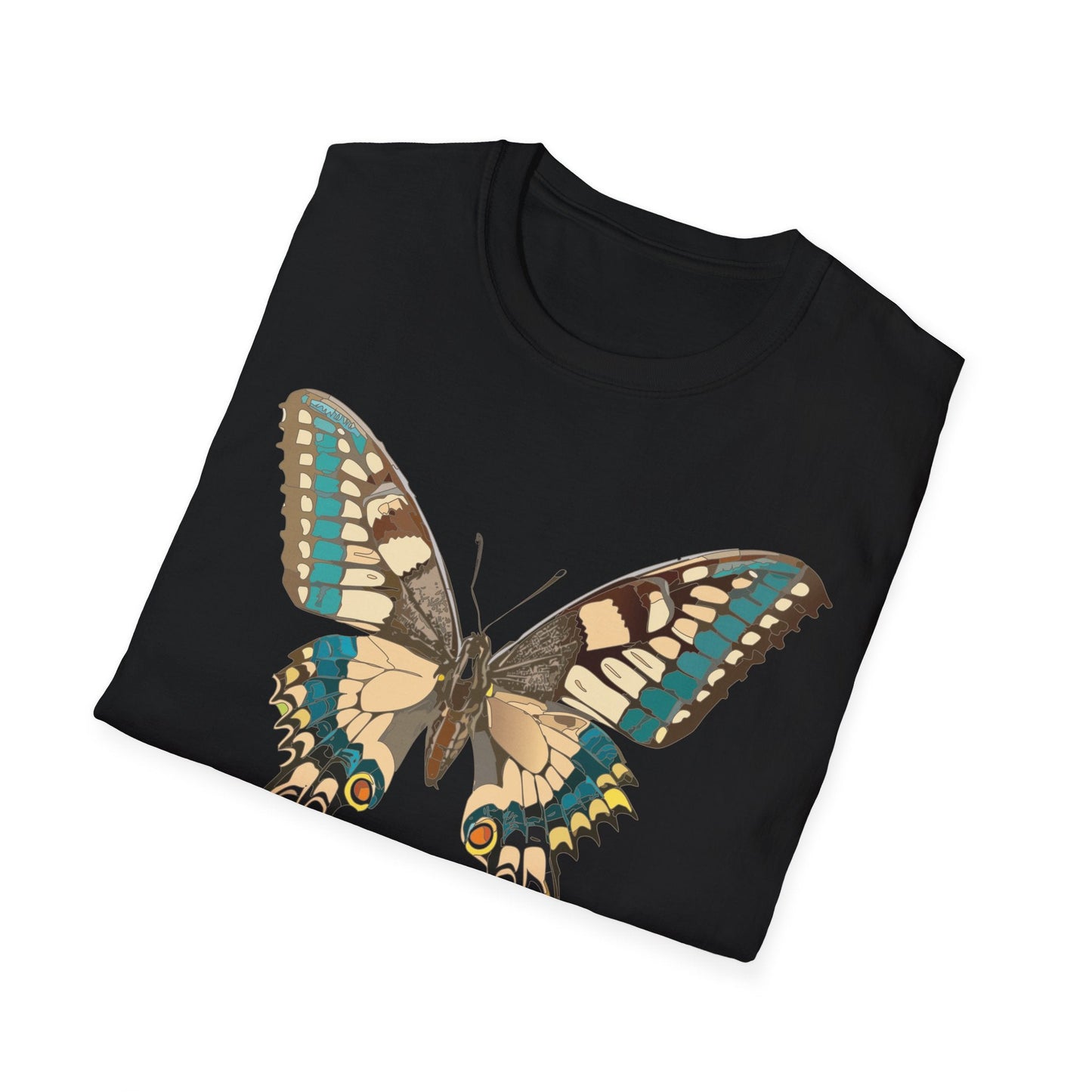 Unisex Butterfly T Shirt Softstyle 64000 Ring Spun Cotton Lightweight Tee Breathable Everyday Comfort