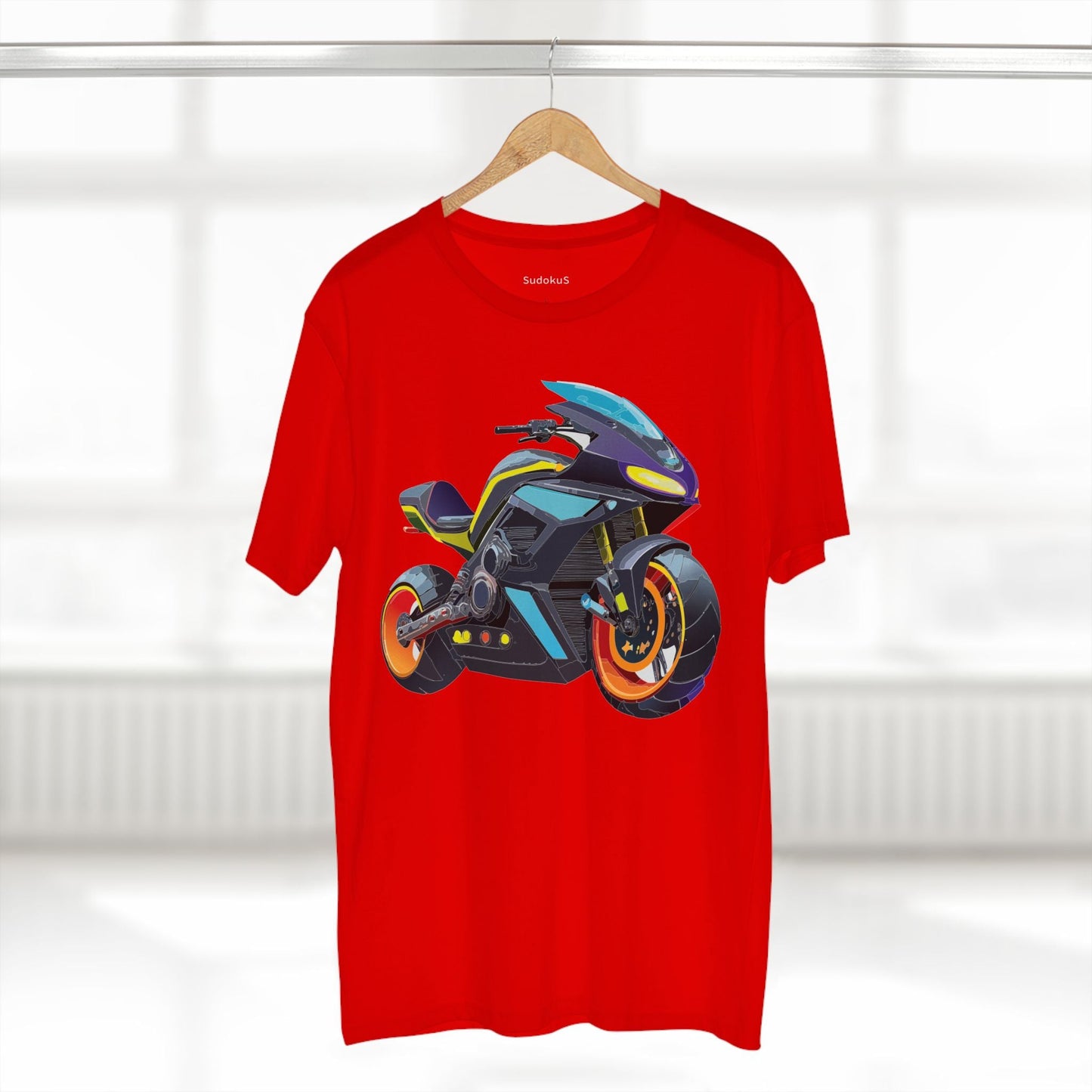 Moto Bike Graphic Unisex 100 Cotton Staple Tee 27