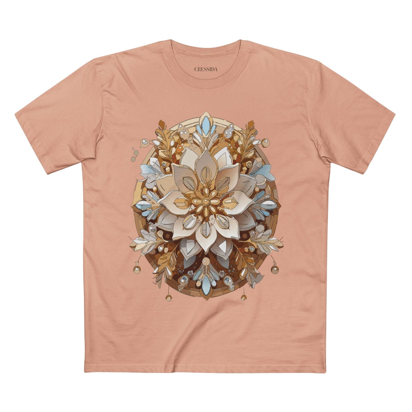 Floral Graphic T-Shirt Unisex 100 Cotton Art Design with Antique Flowers Tee 19