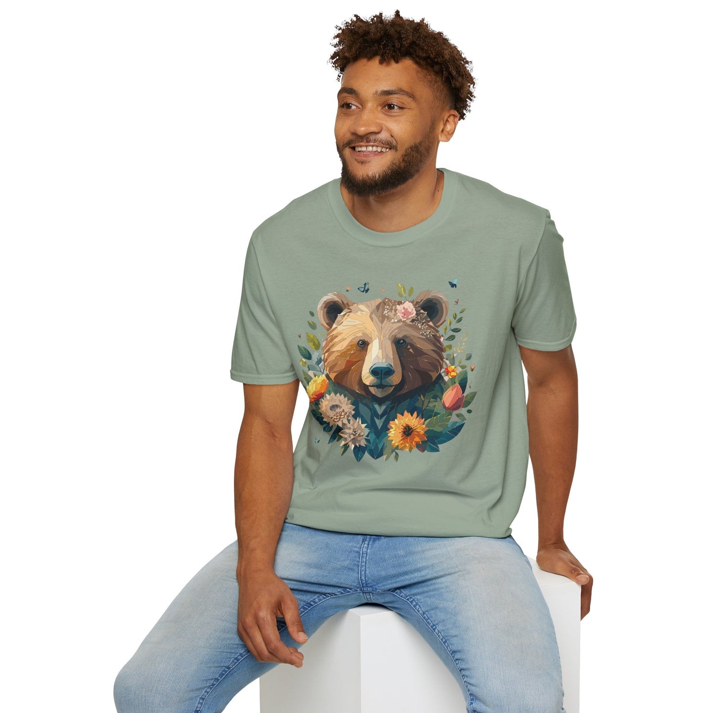 Bear T Shirt Unisex Teddy Bear Tee Gildan Softstyle 64000 100 Percent Ring Spun Cotton
