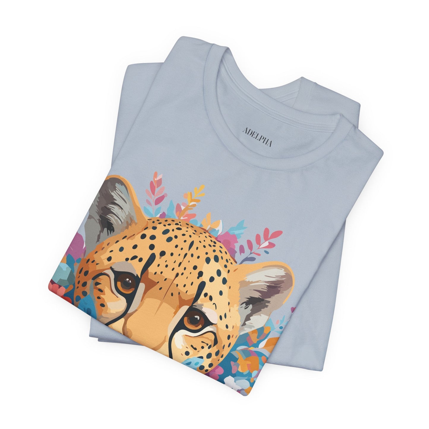 Adelpha Cheetah Graphic Tee Unisex Vintage Inspired Artwork Short Sleeve Jersey