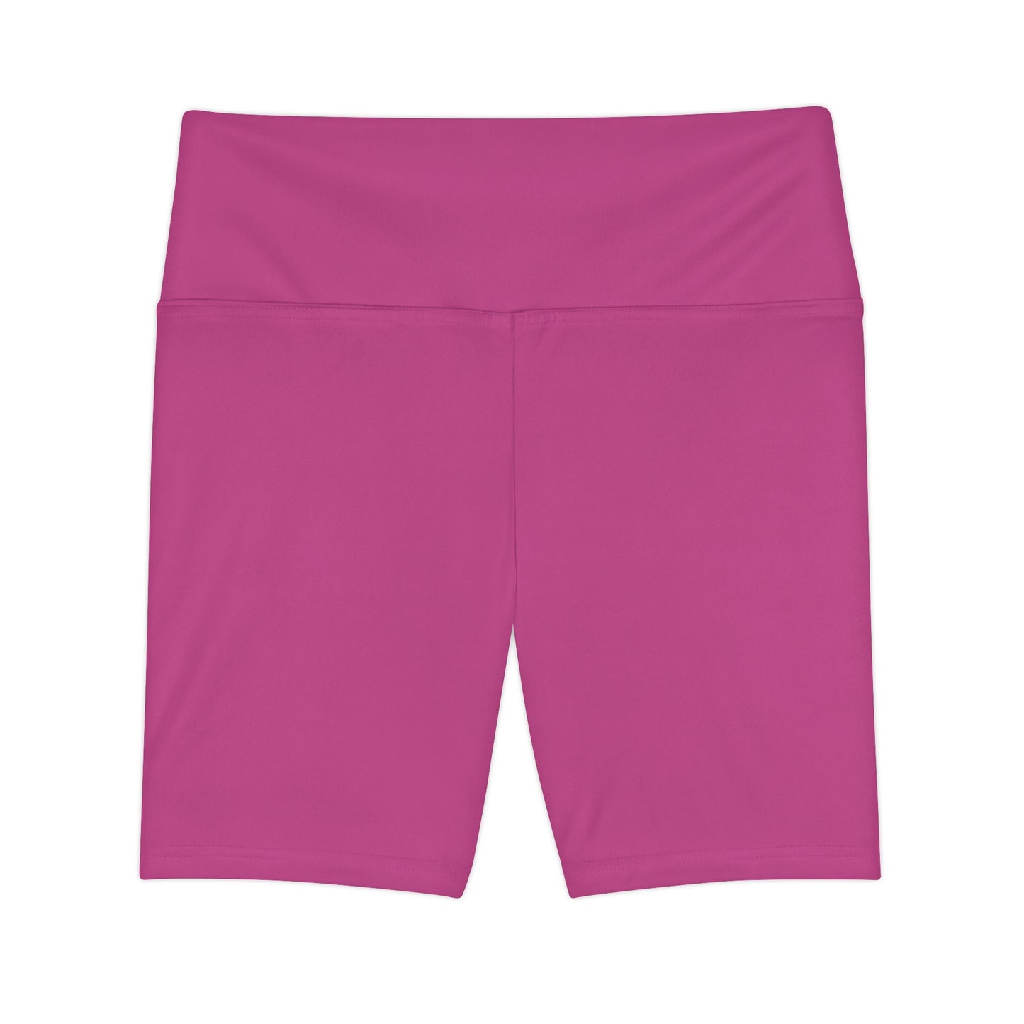 Fuchsia Plum Pink Women's Workout Shorts — Solid High-Waist Biker Shorts for Exercise & Everyday Wear