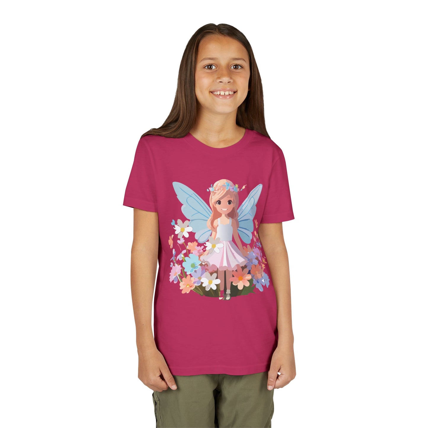 Enchanting Fairy Floral Youth Short Sleeve Tee - Perfect for Spring Celebrations (9-14)