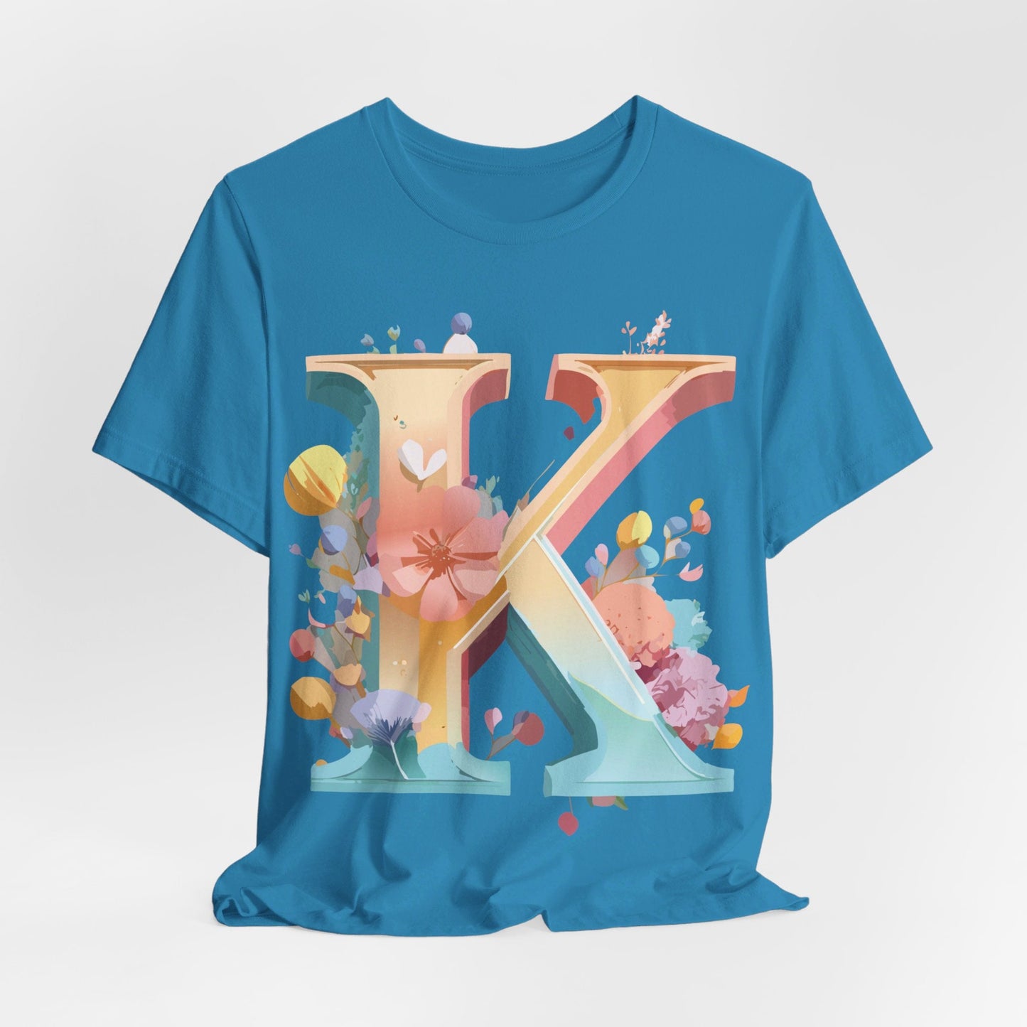 Unisex Letter K Graphic Tee By Adelpha Vintage Inspired Artwork Short Sleeve Shirt