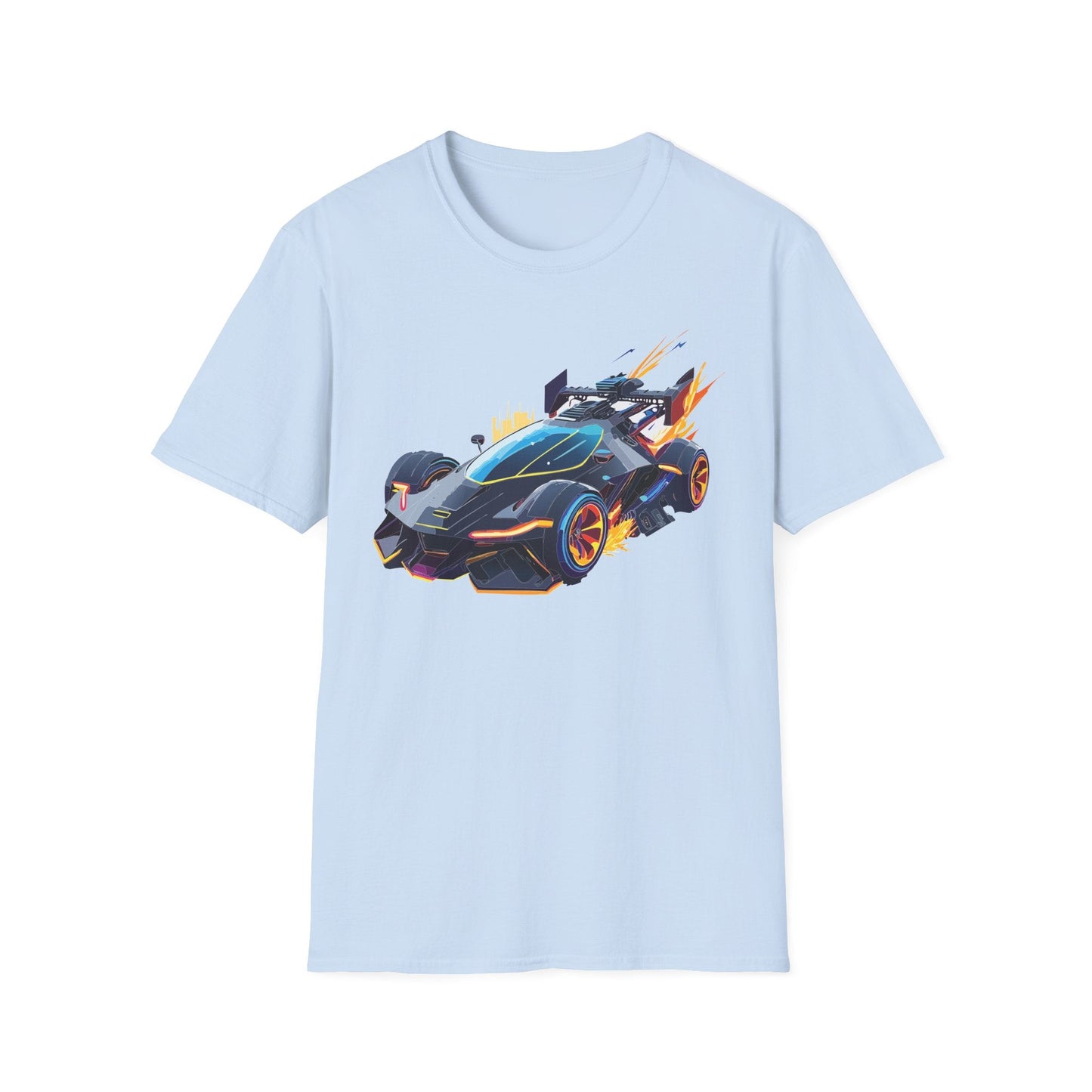 Unisex Car T Shirt With Cars Design Hot Wheels Graphic Tee Gildan Softstyle 64000