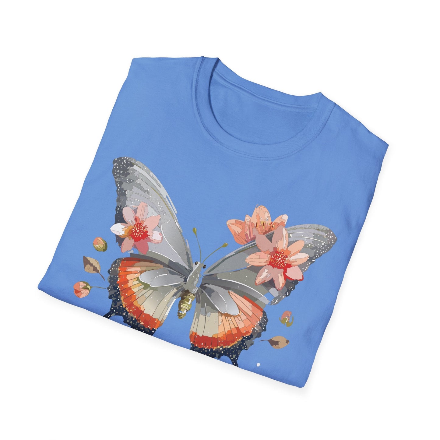 Monarch Butterfly T Shirt Unisex Softstyle Gildan 64000 100 Percent Ring Spun Cotton Tee