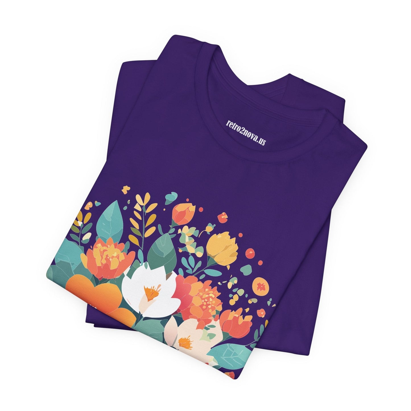 Floral Flowers Shirt Unisex Lightweight Breathable Jersey Tee Floral Pattern Short Sleeve