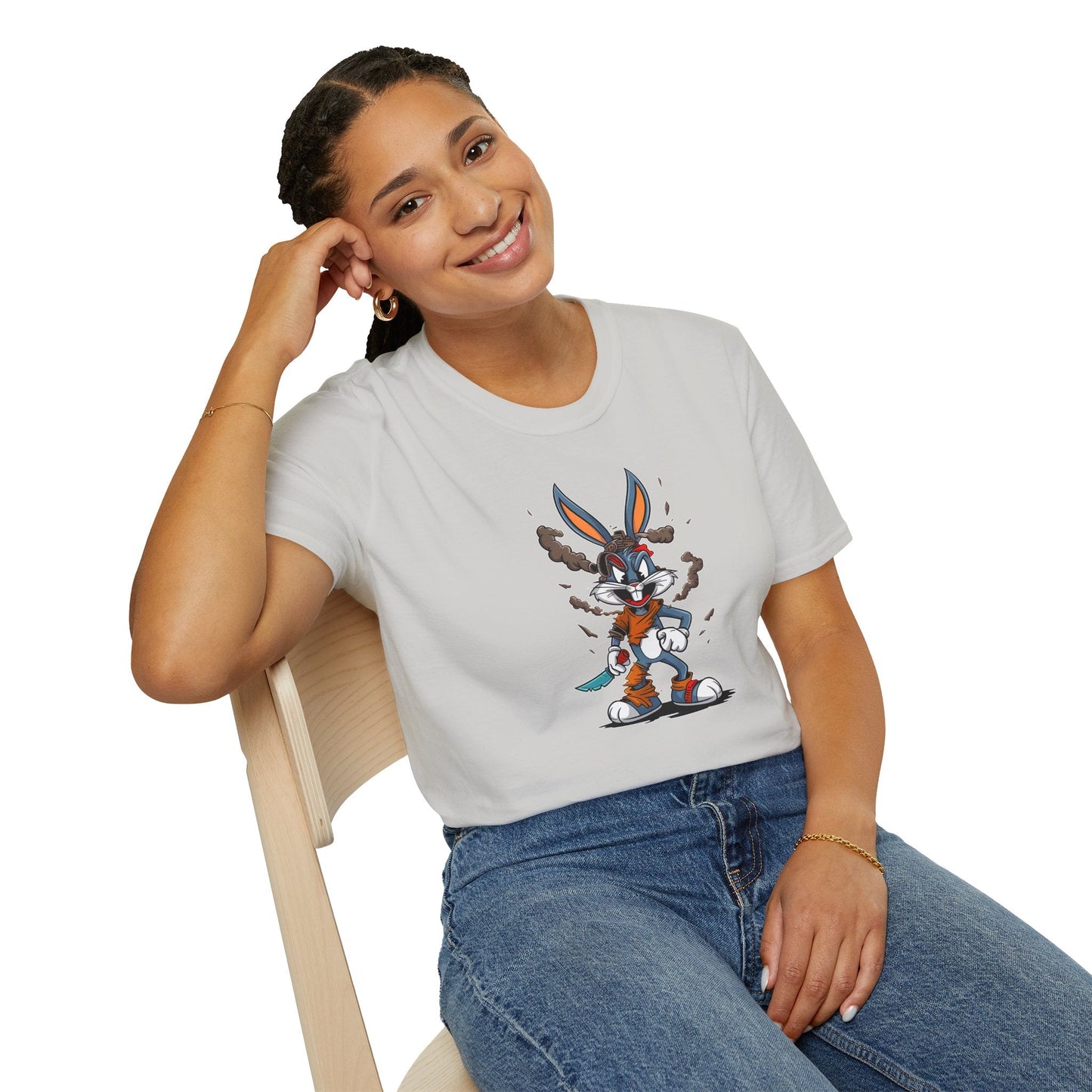 Bugs Bunny T Shirt Unisex Cartoon Tee Gildan Softstyle 64000 Comfortable Graphic Tee Classic