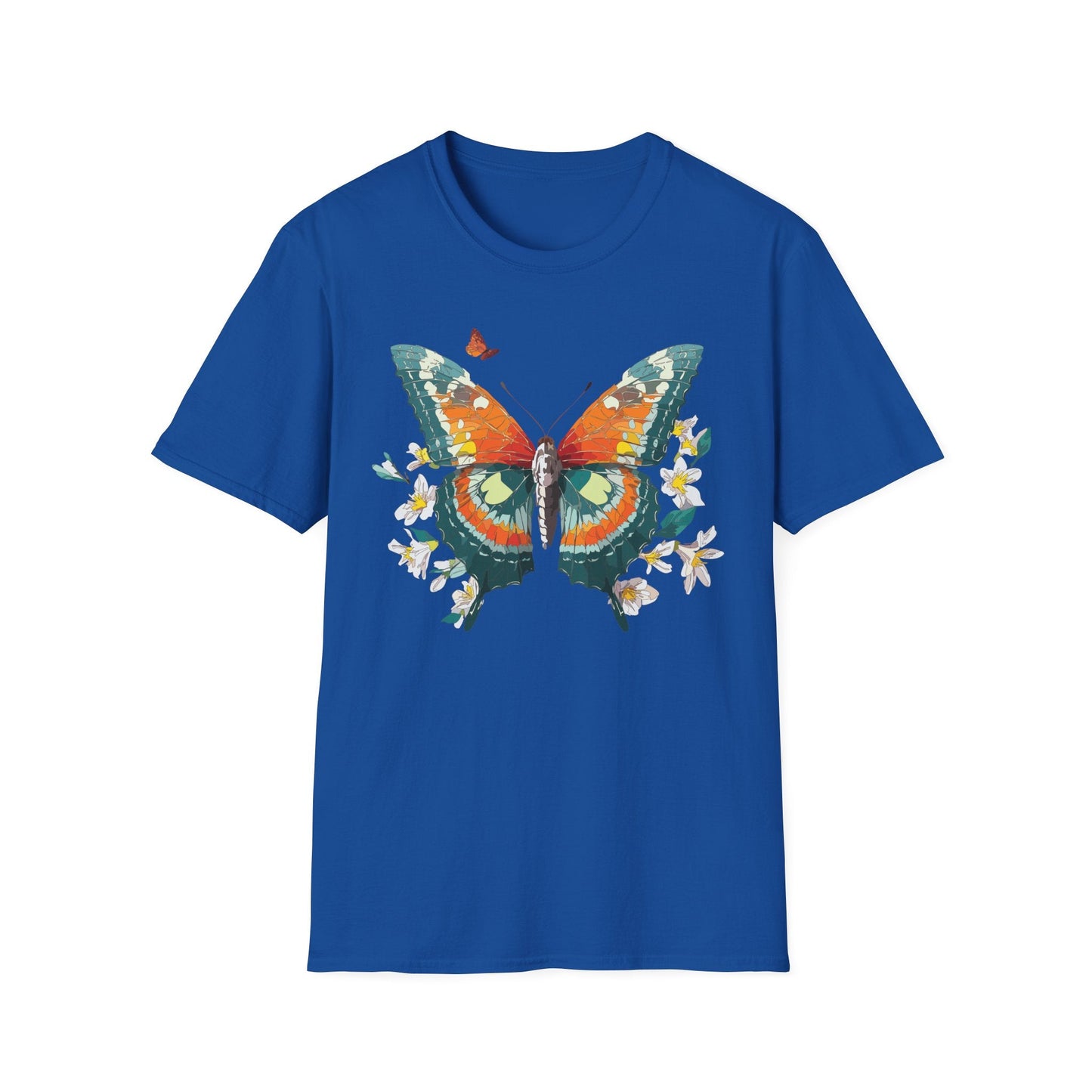 Butterfly T Shirt Unisex Softstyle Gildan 64000 100 Percent Ring Spun Cotton Monarch Tee