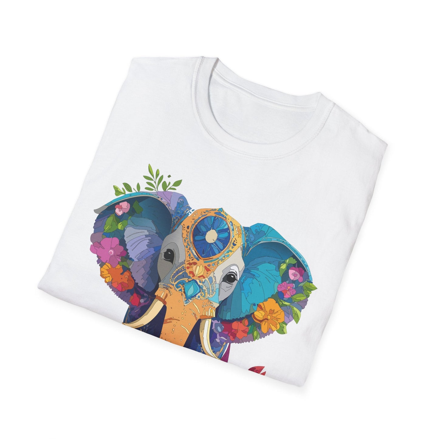Elephant Graphic Shirt For Adults Unisex Softstyle Tee 100 Percent Cotton Gildan 64000