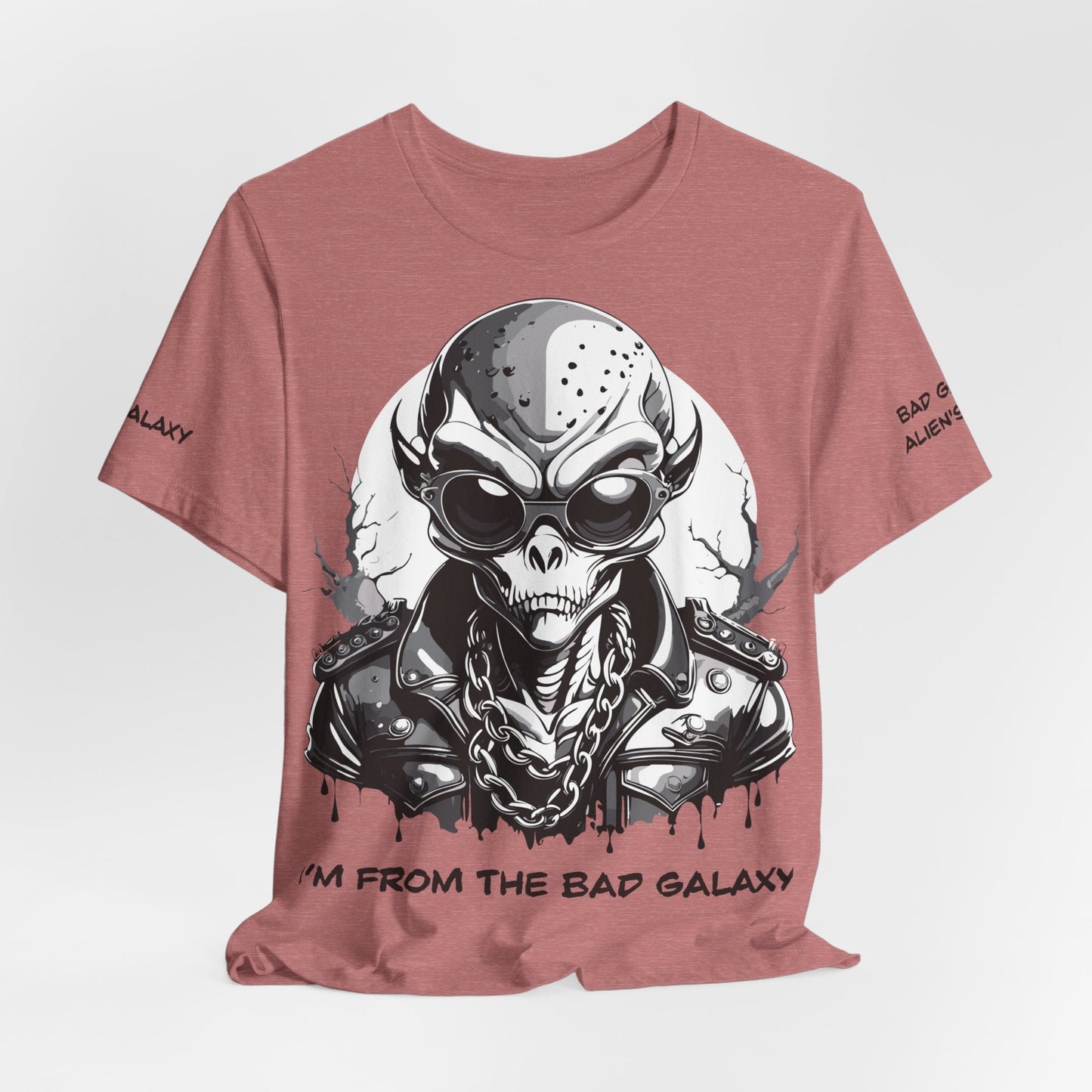 Tee Shirt With Alien From Bad Galaxy Made To Order One Hundred Percent Cotton Eco Inks Free Shipping