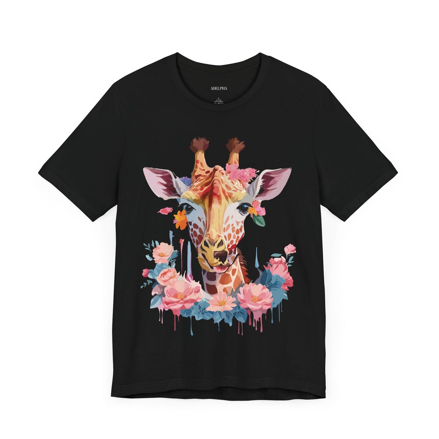 Giraffe Graphic Unisex 100 Cotton Vintage Animal Art T-Shirt 2