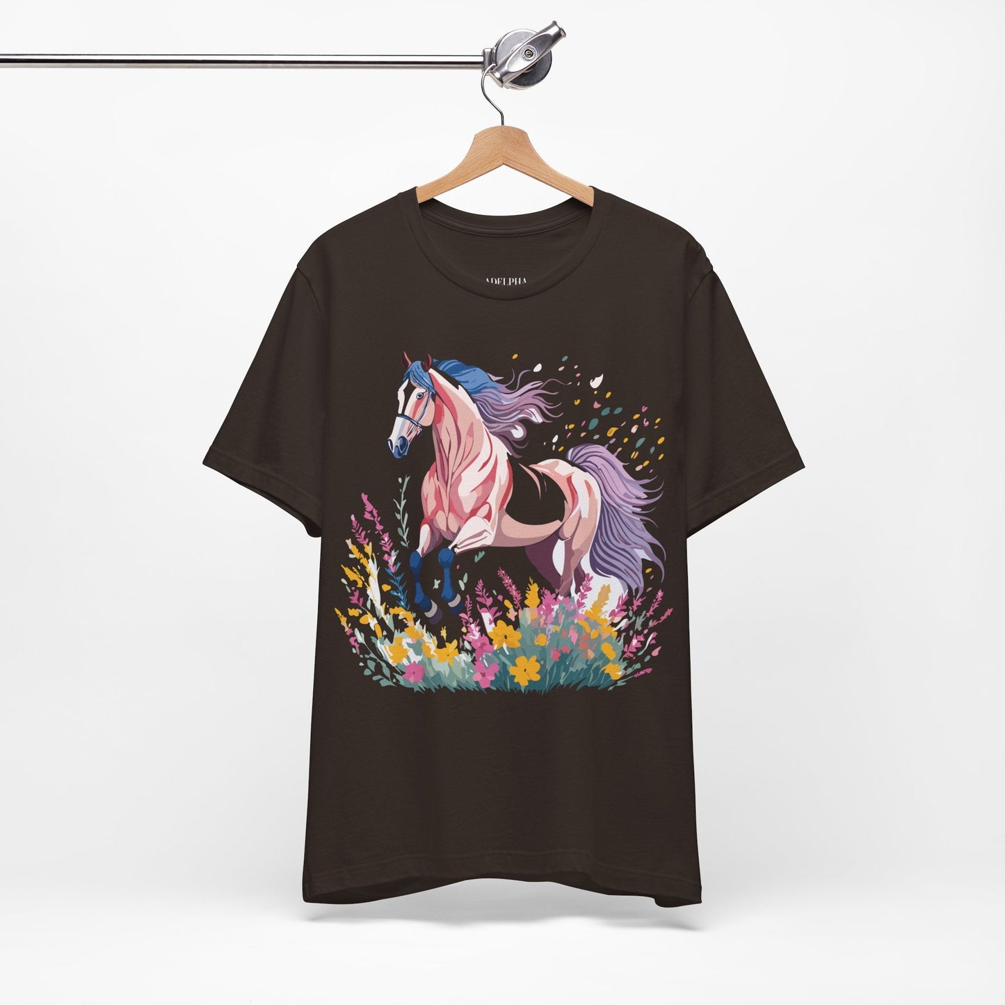 Horse Graphic Tee Unisex Short Sleeve Jersey Shirt Adelpha Vintage Inspired Art Collection