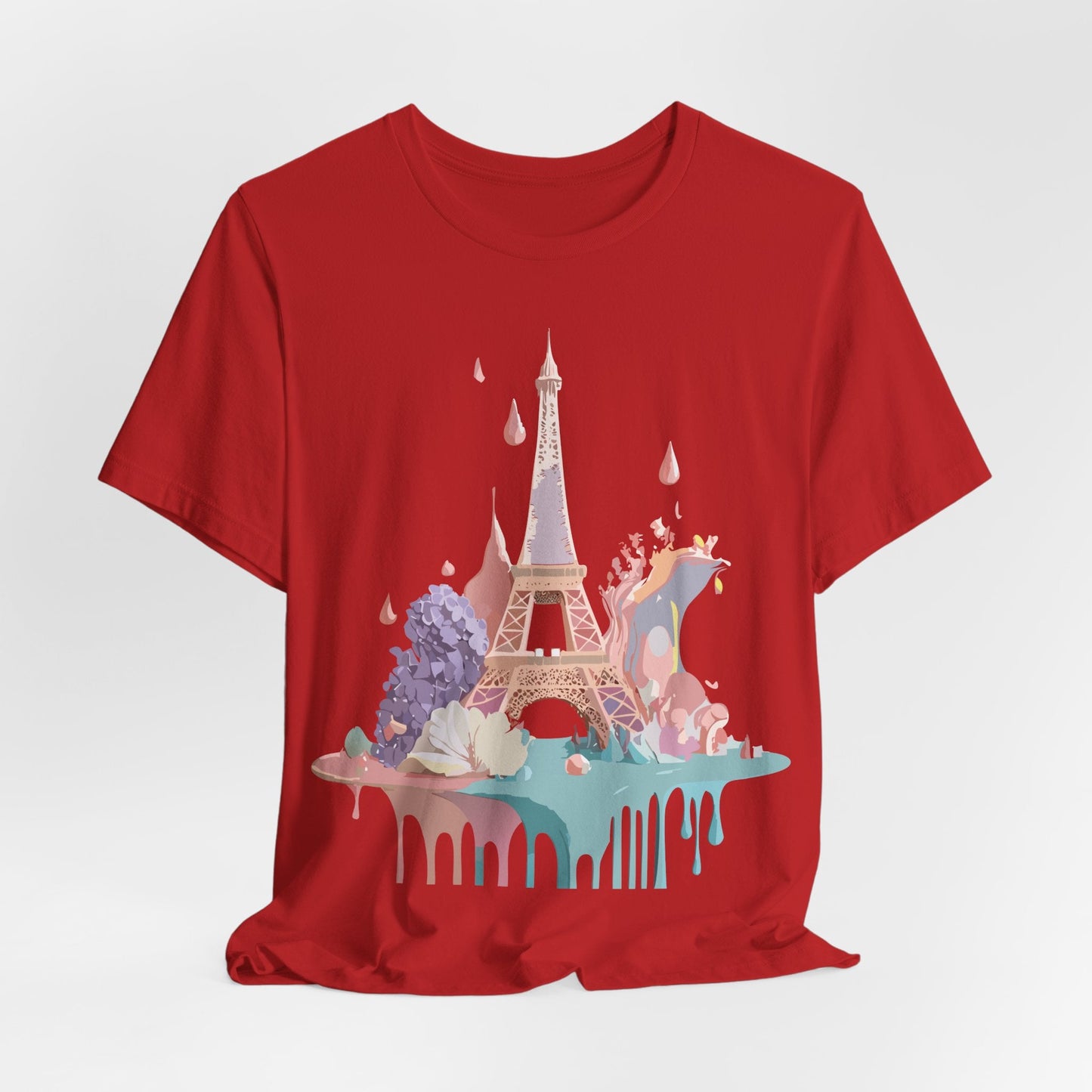Paris Graphic Tee Unisex Short Sleeve Shirt With Vintage Inspired Adelpha Artwork