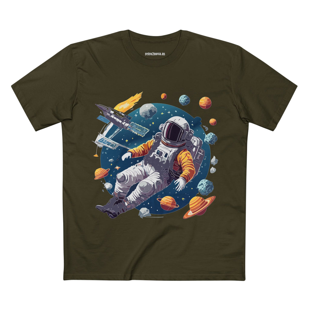 Cosmos Astronaut Graphic Tee Staple Unisex 100 Cotton Tee Shirt - CS-46