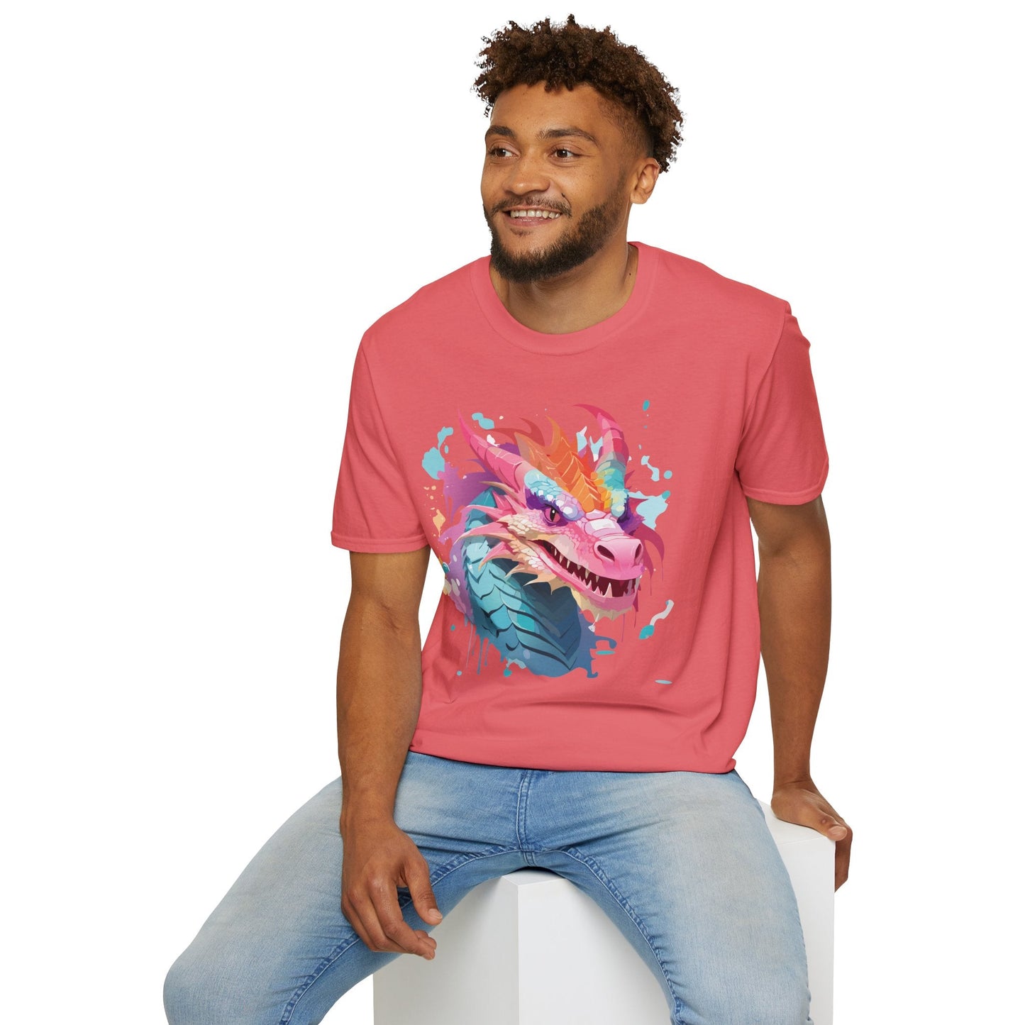 Dragon T Shirt Unisex Dragon Graphic Tee Softstyle 64000 Lightweight Comfort Durable Breathable