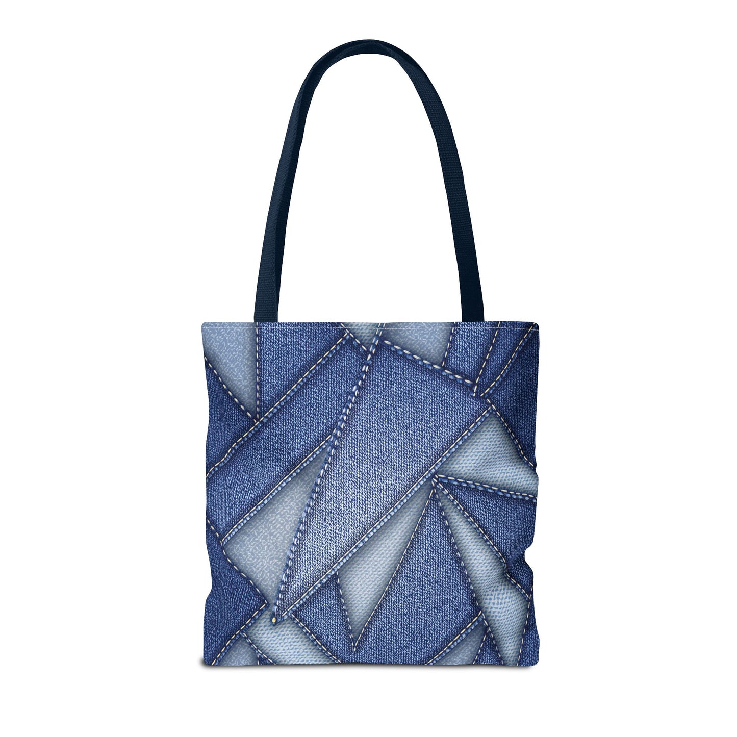 Denim Fabric Imitation Print Unisex Canvas Bag Poly Spun 3 Sizes Tote Bag 111