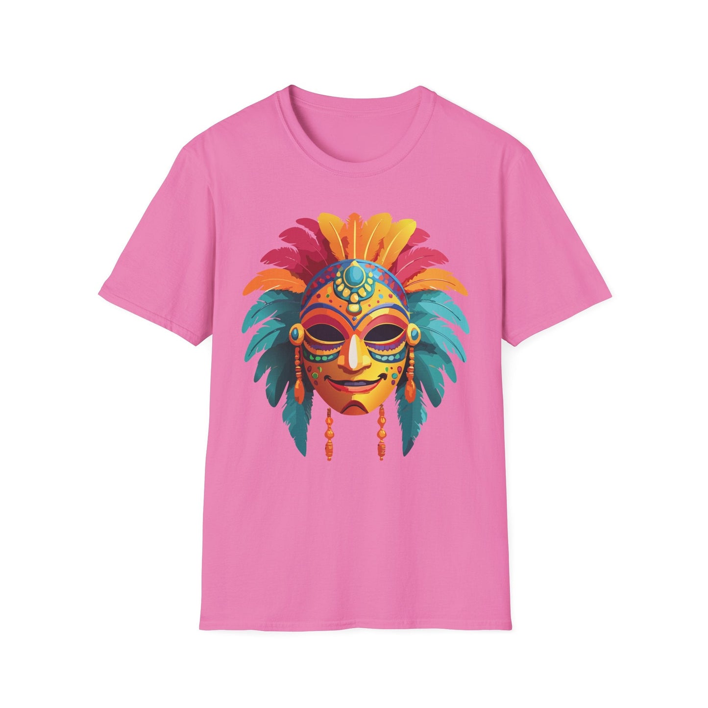 Mask Tee Shirt Unisex Softstyle Gildan 64000 100 Percent Ring Spun Cotton Masquerade Tee