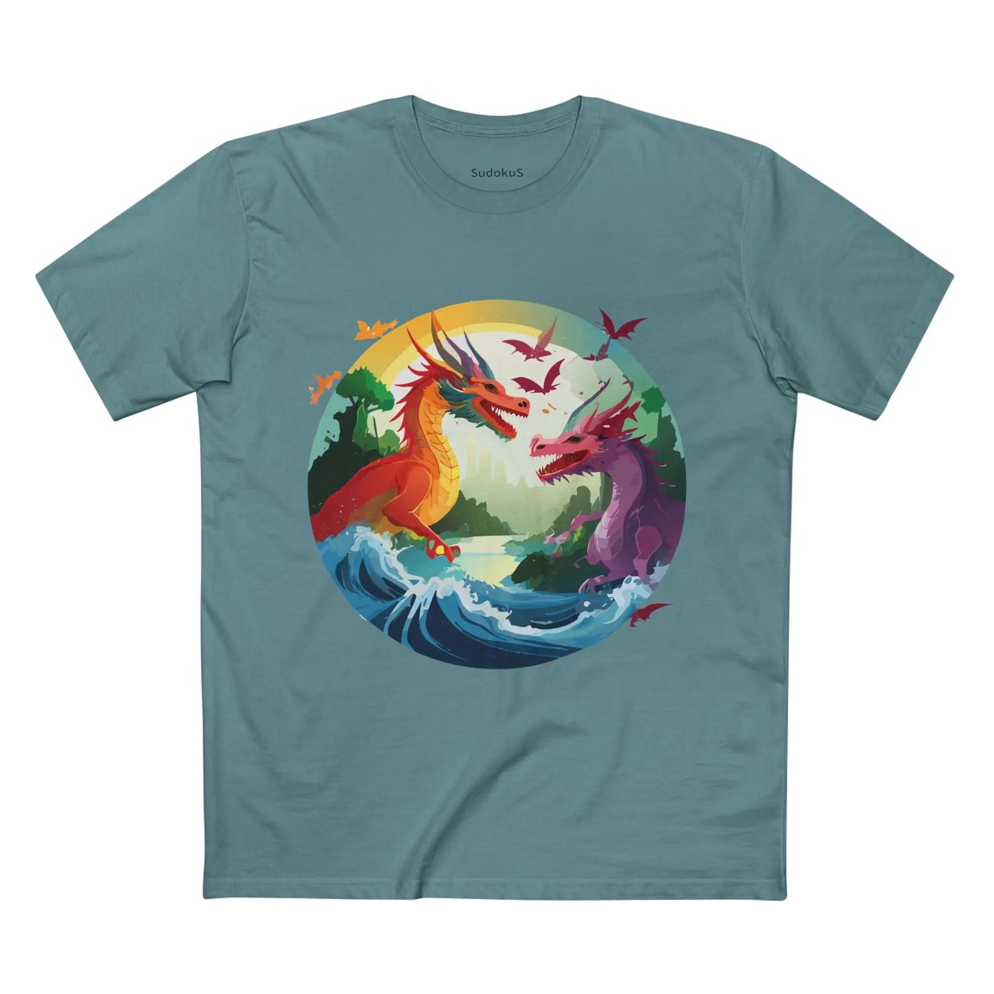 Dragon Graphic Unisex 100 Cotton Staple Tee 16