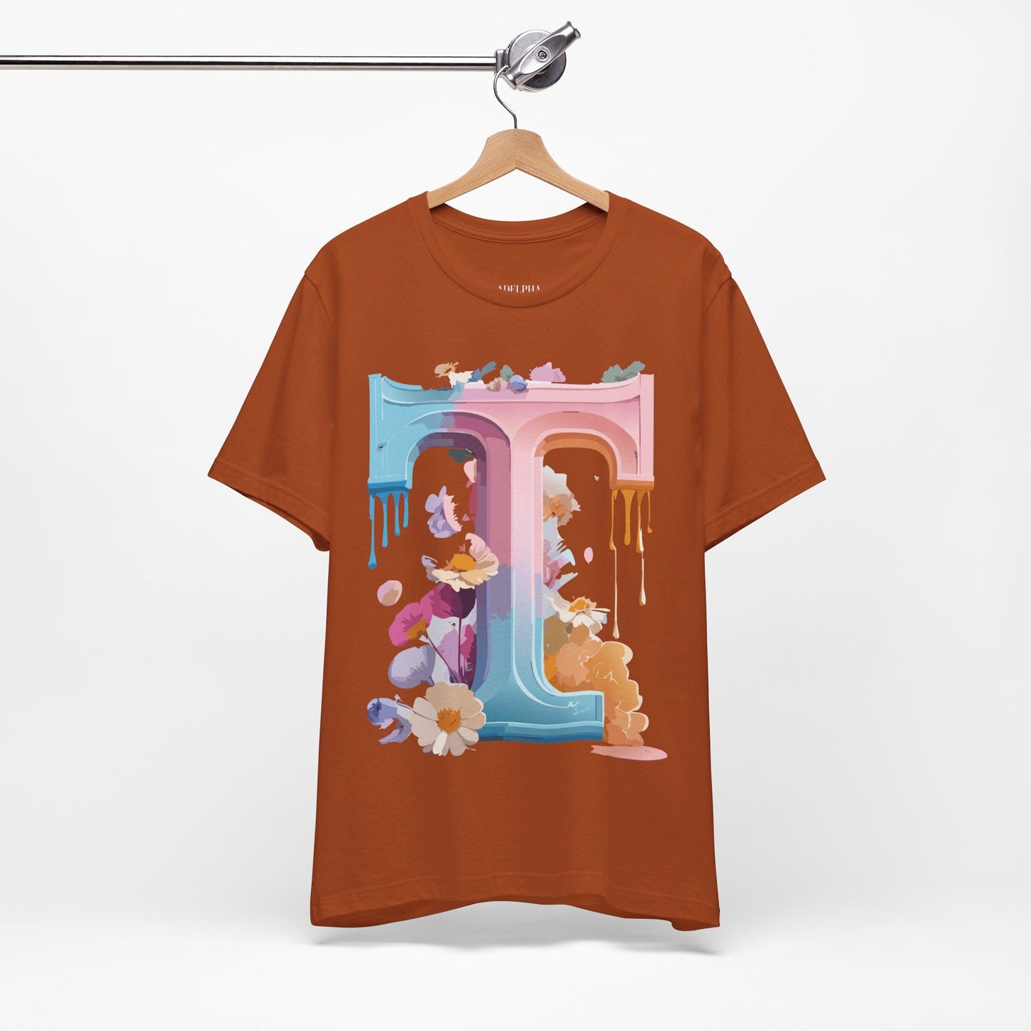 Unisex Graphic Letter T Shirt by Adelpha Vintage Inspired Art Tee Short Sleeve Premium