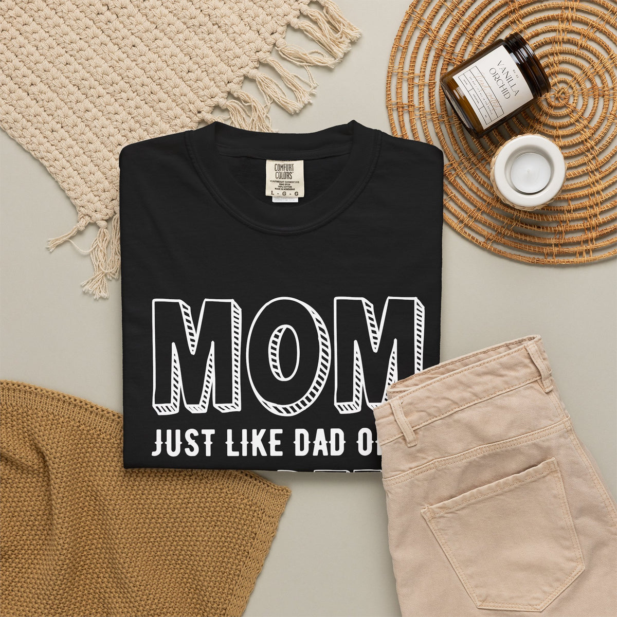 Mom T-shirt Mother's Day Mama Tee Unisex Comfort Colors Garment-Dyed Cotton h35