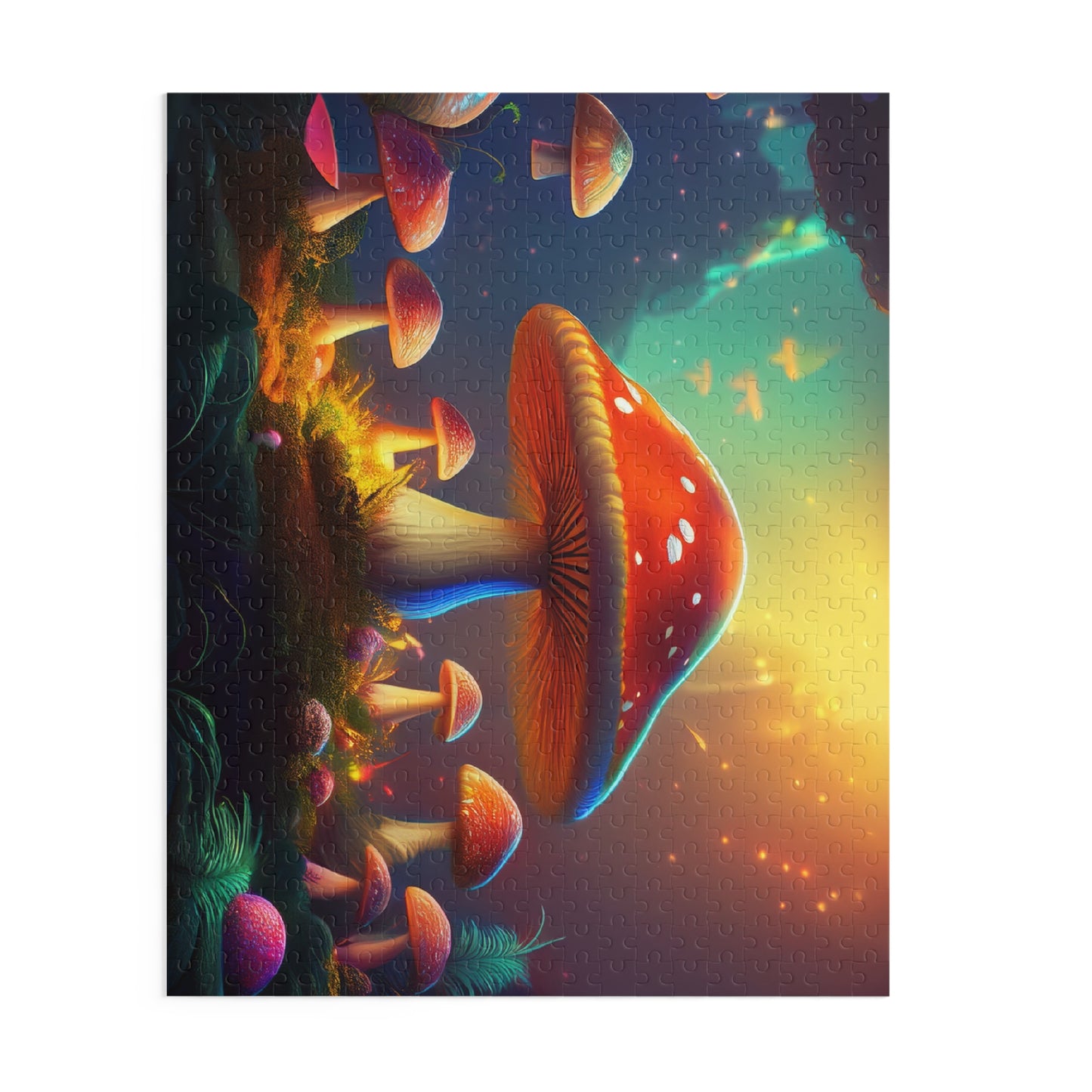 Mushrooms Puzzle 500-Chipboard Pieces in Box | Kids Puzzles Size: 16" x 20",  Ages 9+ and Family pn25