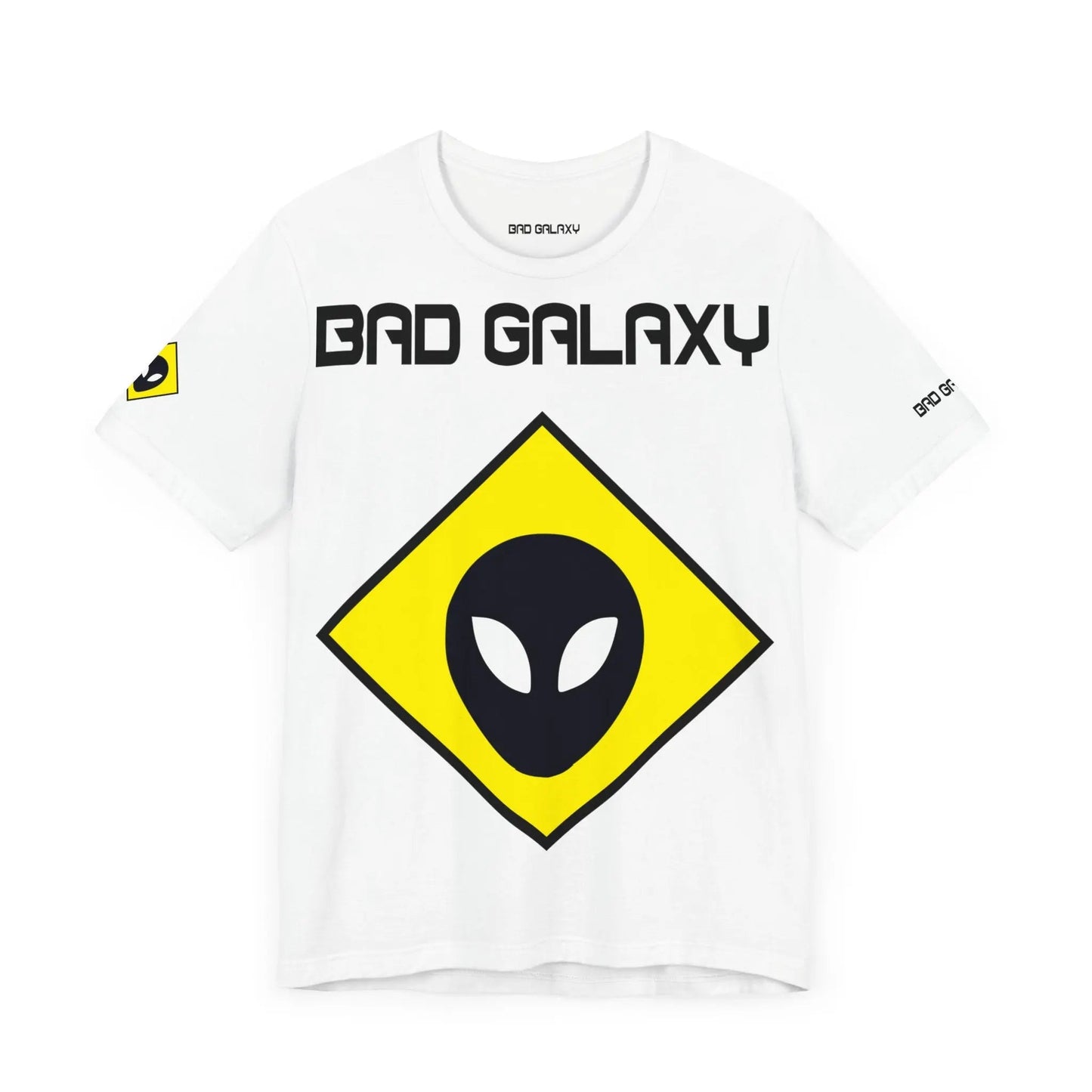 Bad Galaxy Tee Shirt With Alien 100 Percent Cotton Made In USA Eco Friendly Inks