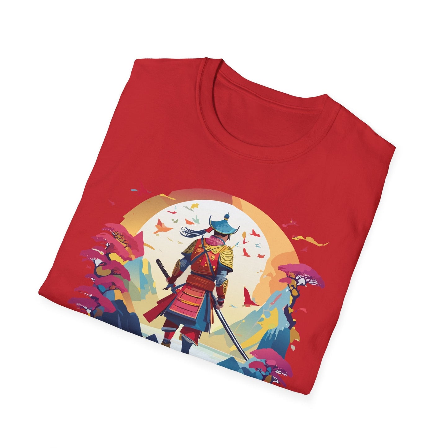 Samurai Shirt Unisex Tee Made With 100 Percent Ring Spun Cotton Soft Durable Comfort Gildan 64000