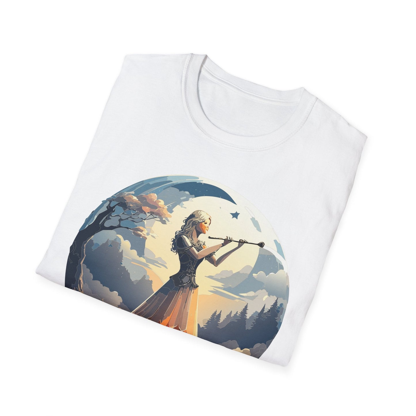 Unisex Softstyle Graphic T Shirt 100 Percent Ring Spun Cotton Art Design Tee For Women