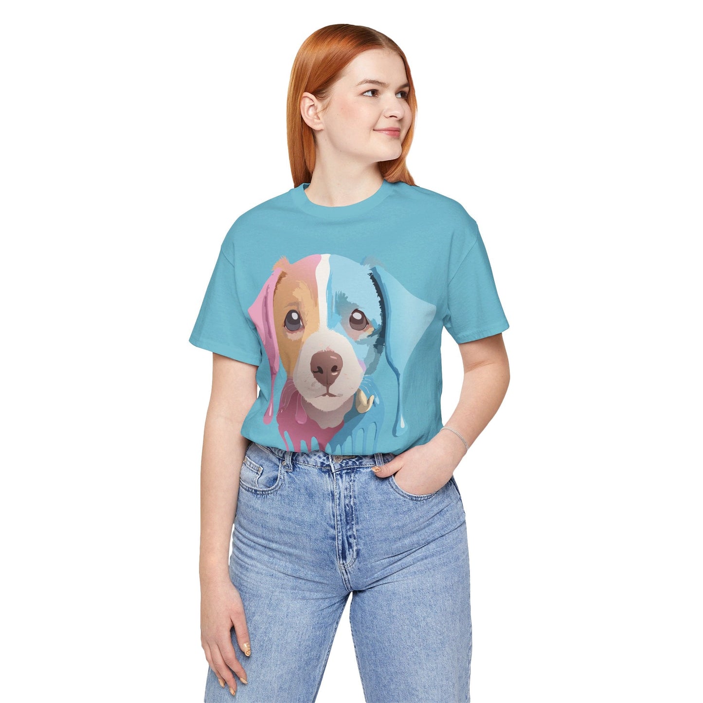 Unisex Dog Graphic Tee With Vintage Inspired Artwork By Adelpha Short Sleeve Casual Shirt