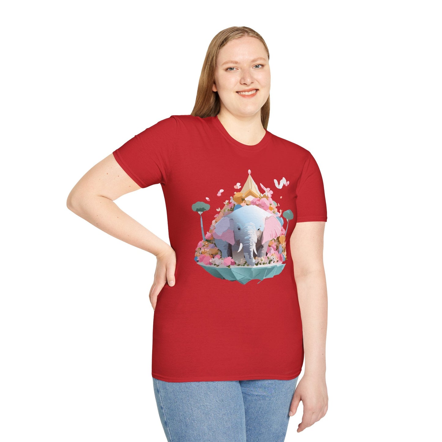 Elephant Graphic T Shirt For Animals Unisex Gildan Softstyle 64000 Cotton Tee Apparel